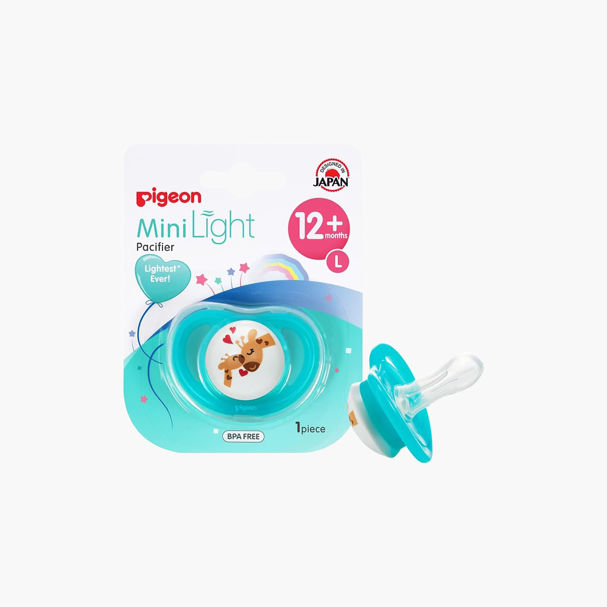 Pigeon Printed Mini Light Large Pacifier - 12 months+-baby-feeding-pacifiers-image-1