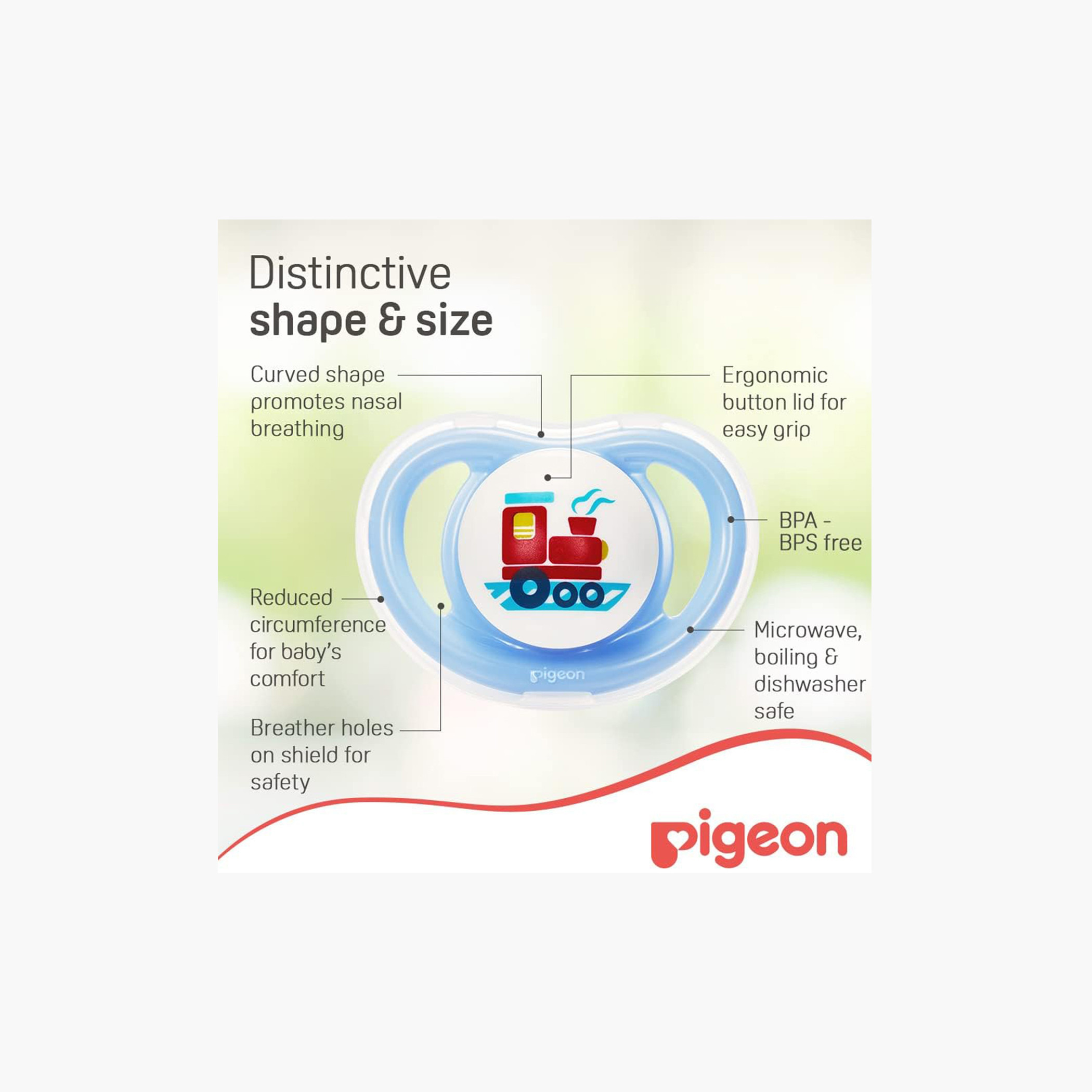 Pigeon 2-Piece Printed Mini Light Small Pacifier Set - 0 months+-baby-feeding-pacifiers-image-6