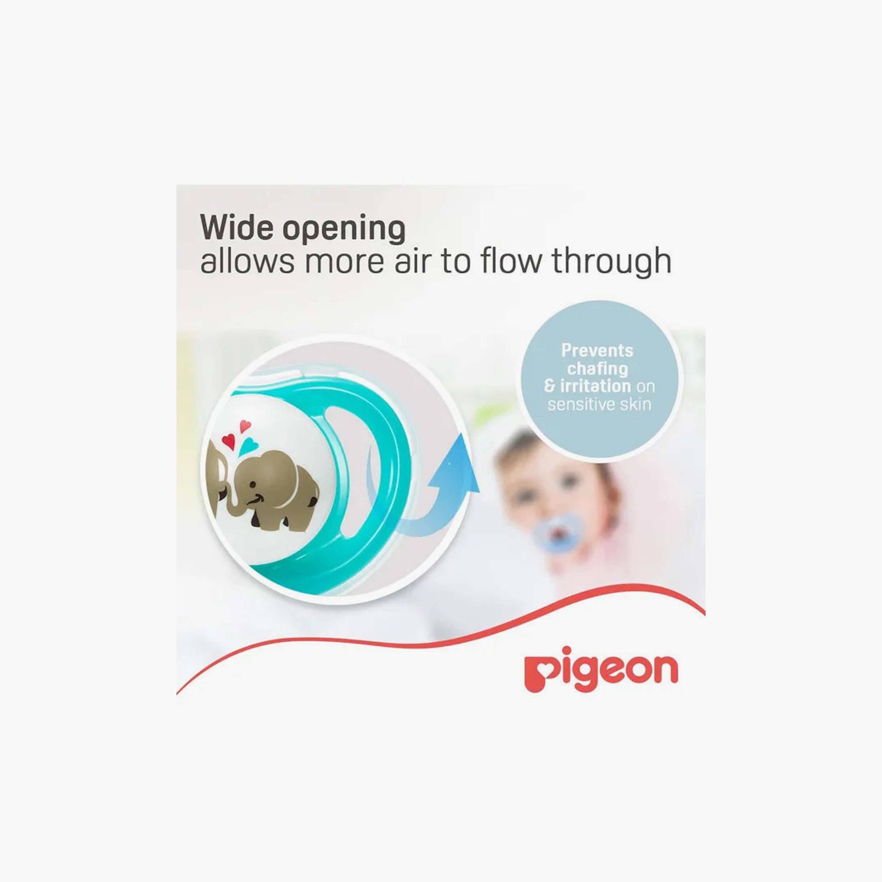 Pack of 2 Pigeon Baby Pacifier with Orthodontic Nipple Support, 6 months+-baby-feeding-pacifiers-image-4