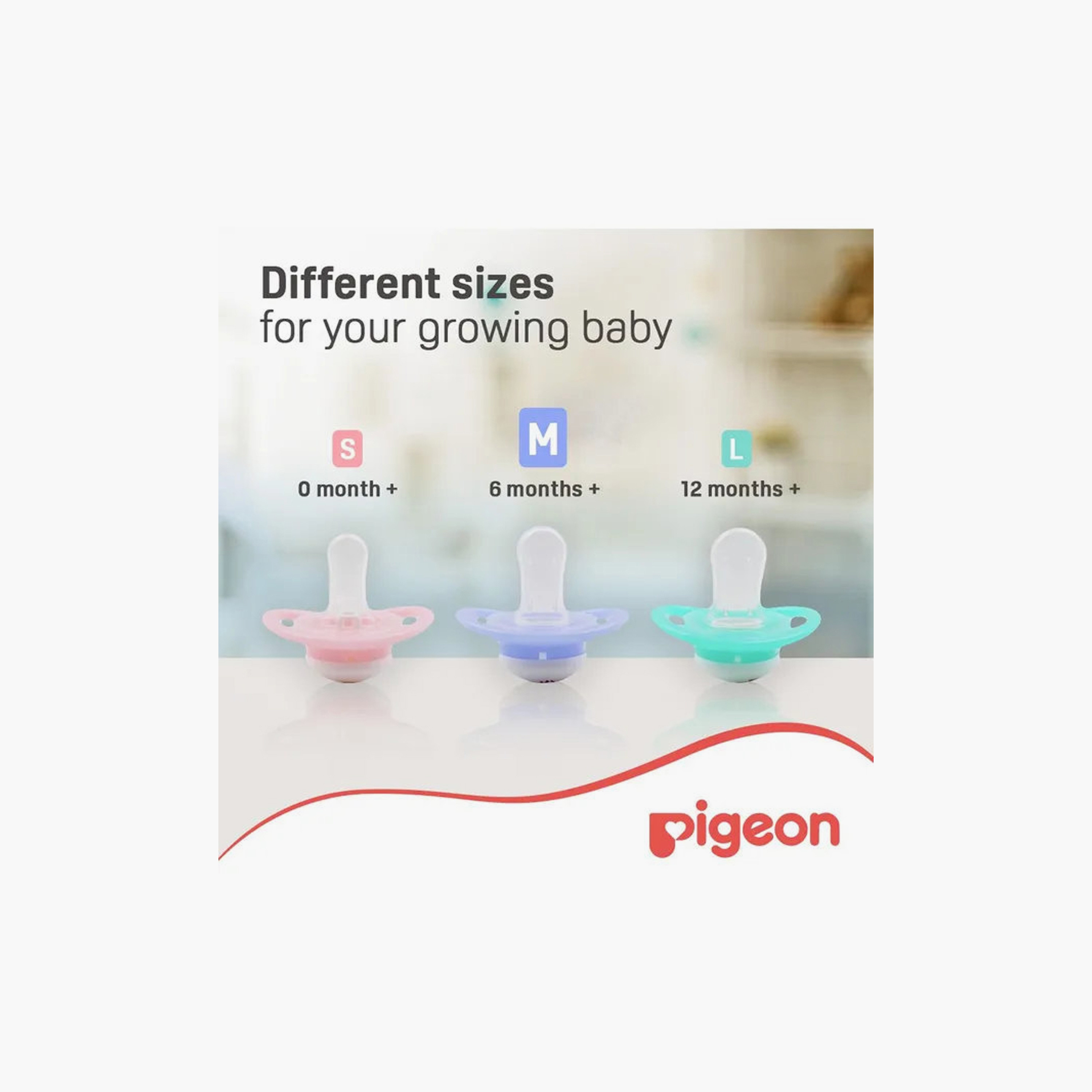 Pack of 2 Pigeon Baby Pacifier with Orthodontic Nipple Support, 6 months+-baby-feeding-pacifiers-image-7