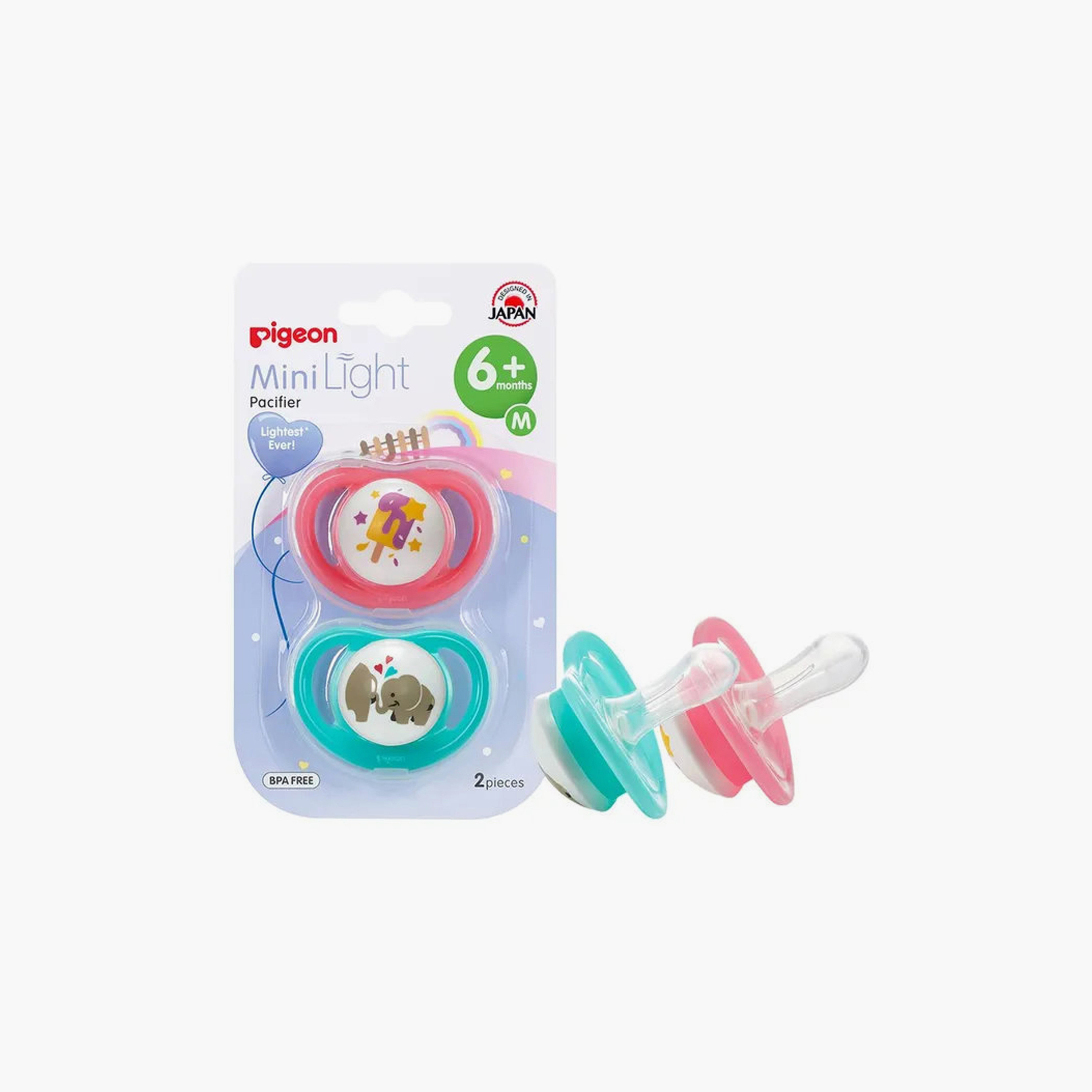 Pack of 2 Pigeon Baby Pacifier with Orthodontic Nipple Support, 6 months+-baby-feeding-pacifiers-image-9