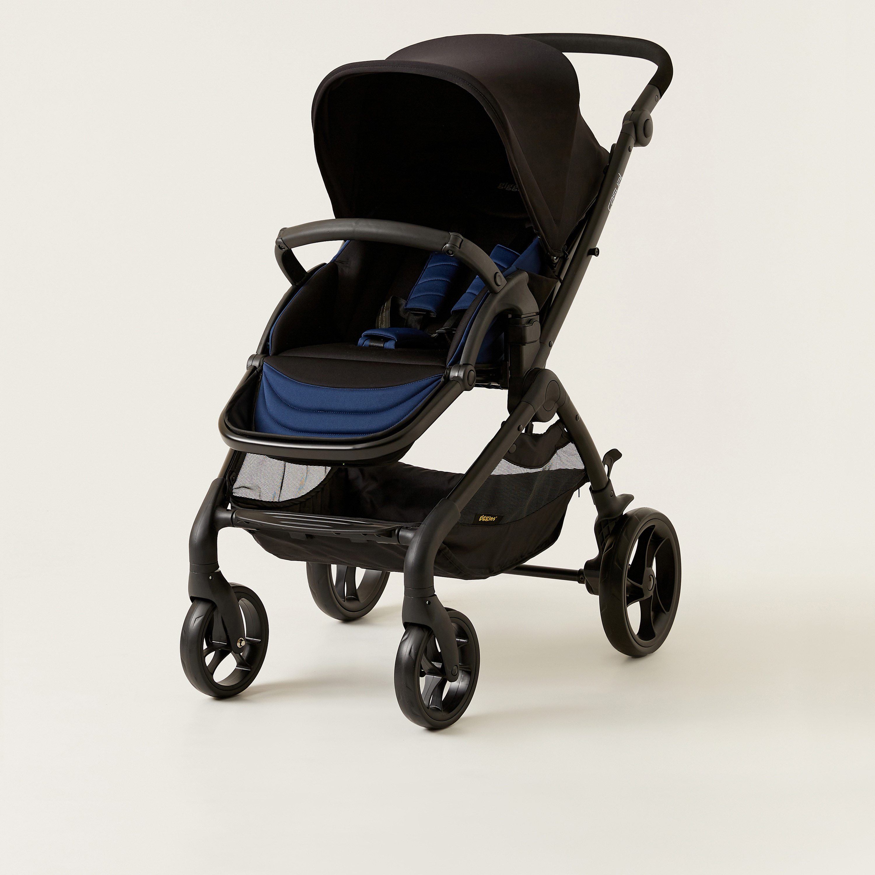 Giggles Blue and Black Casual Stroller with 3 Position Backrest Adjustment (Upto 3 years) -baby-gear-strollersandprams-strollers-image-1