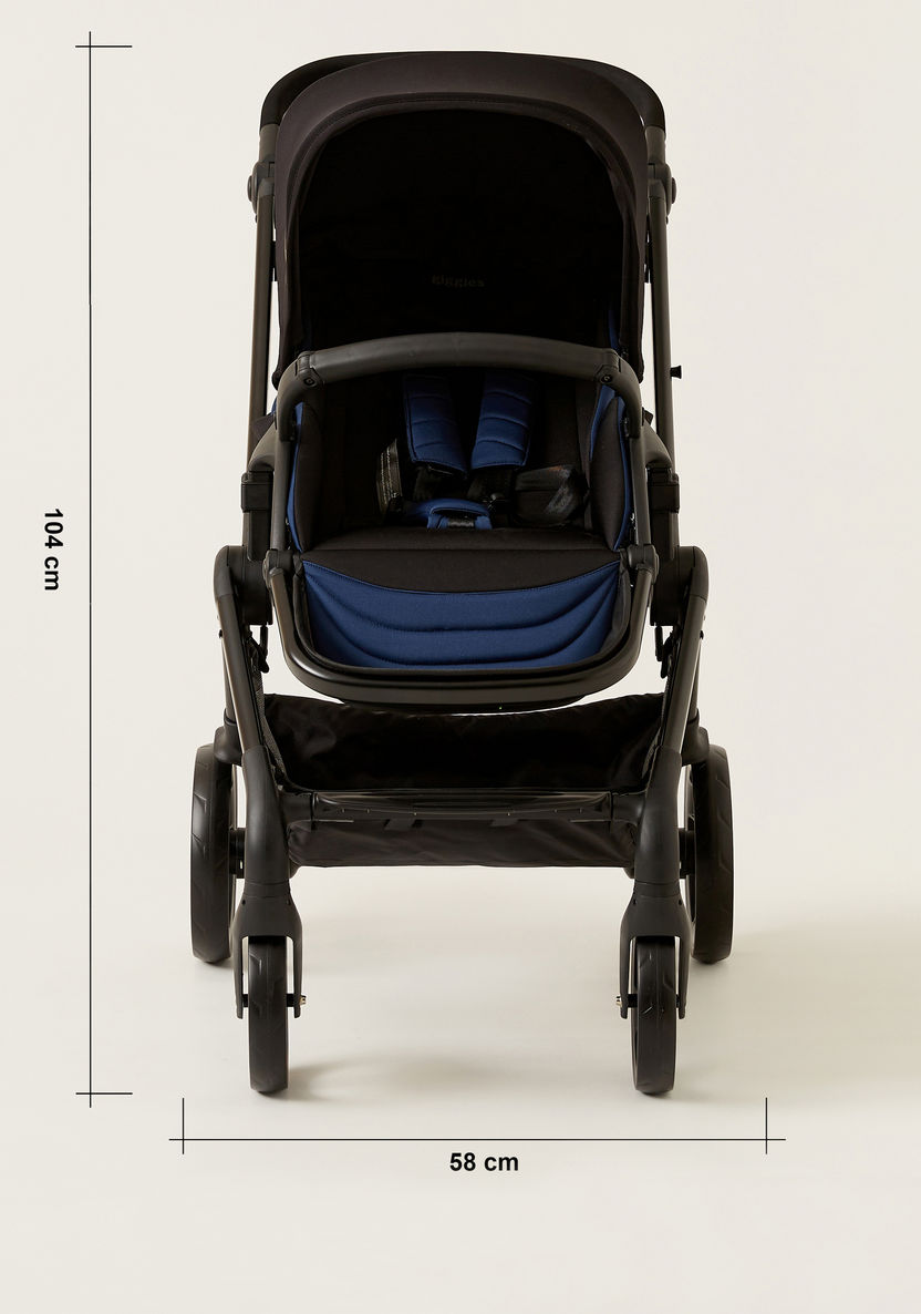 Giggles Blue and Black Casual Stroller with 3 Position Backrest Adjustment (Upto 3 years) -Strollers-image-11