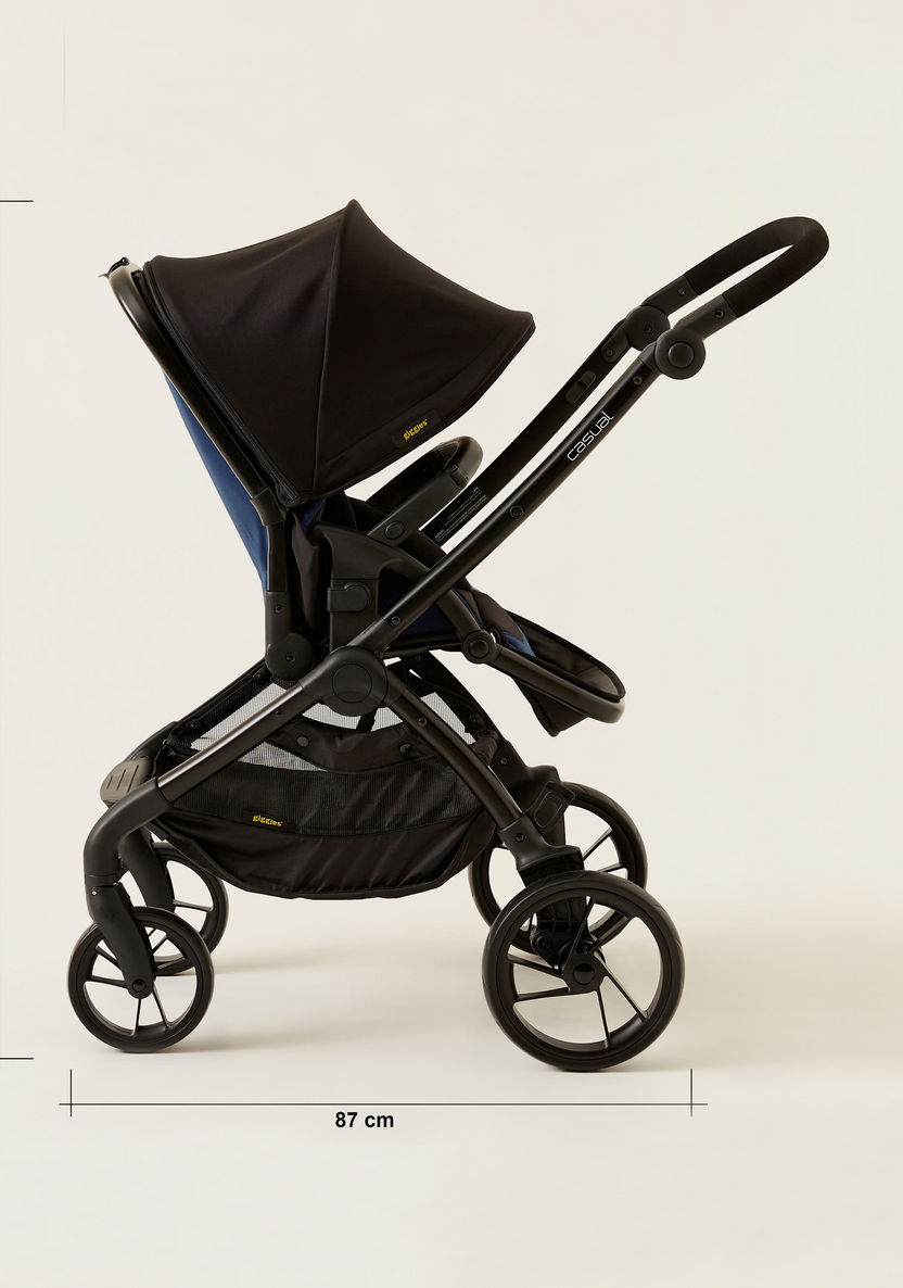 Giggles Blue and Black Casual Stroller with 3 Position Backrest Adjustment (Upto 3 years) -Strollers-image-12