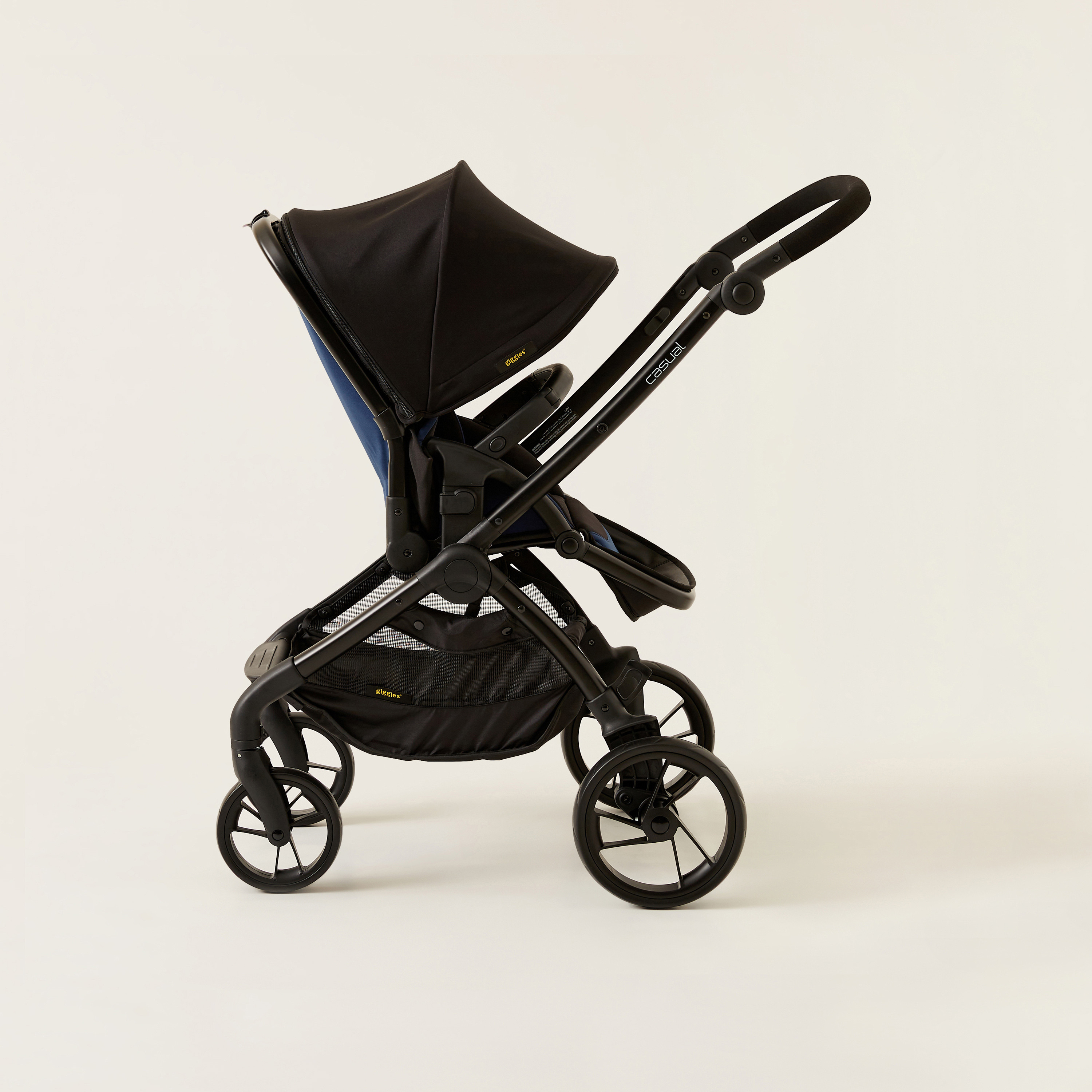 Giggles Blue and Black Casual Stroller with 3 Position Backrest Adjustment (Upto 3 years) -baby-gear-strollersandprams-strollers-image-3