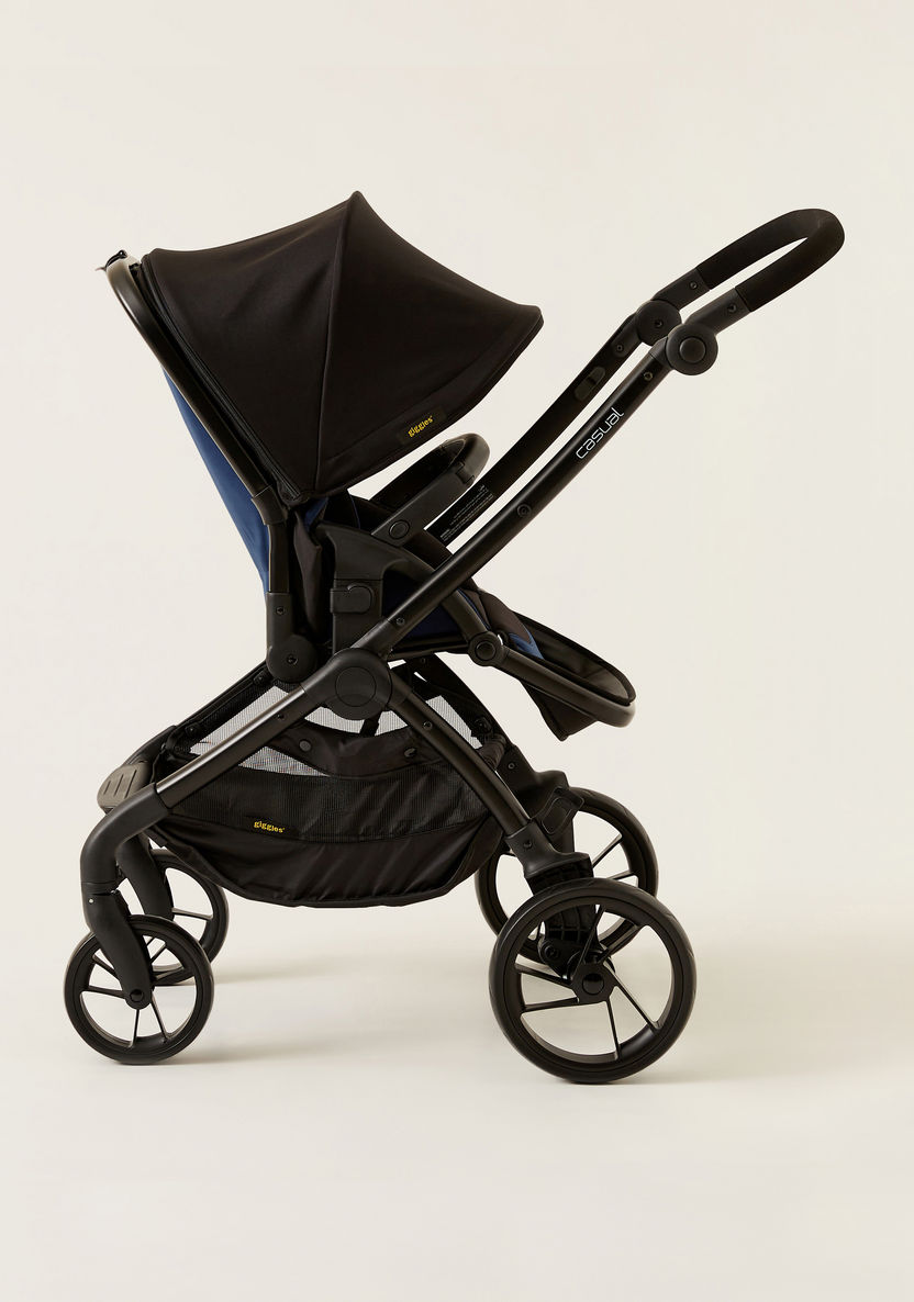 Giggles Blue and Black Casual Stroller with 3 Position Backrest Adjustment (Upto 3 years) -Strollers-image-2