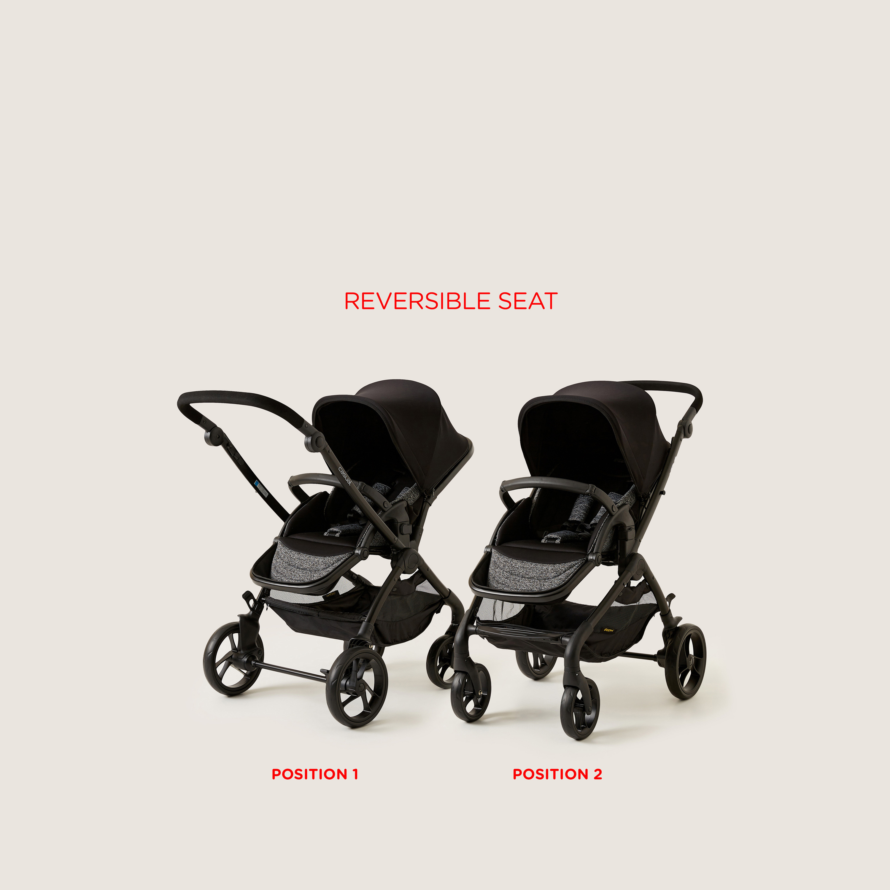 Giggles Grey and Black Casual Stroller with 3 Position Backrest Adjustment (Upto 3 years) -baby-gear-strollersandprams-strollers-image-10