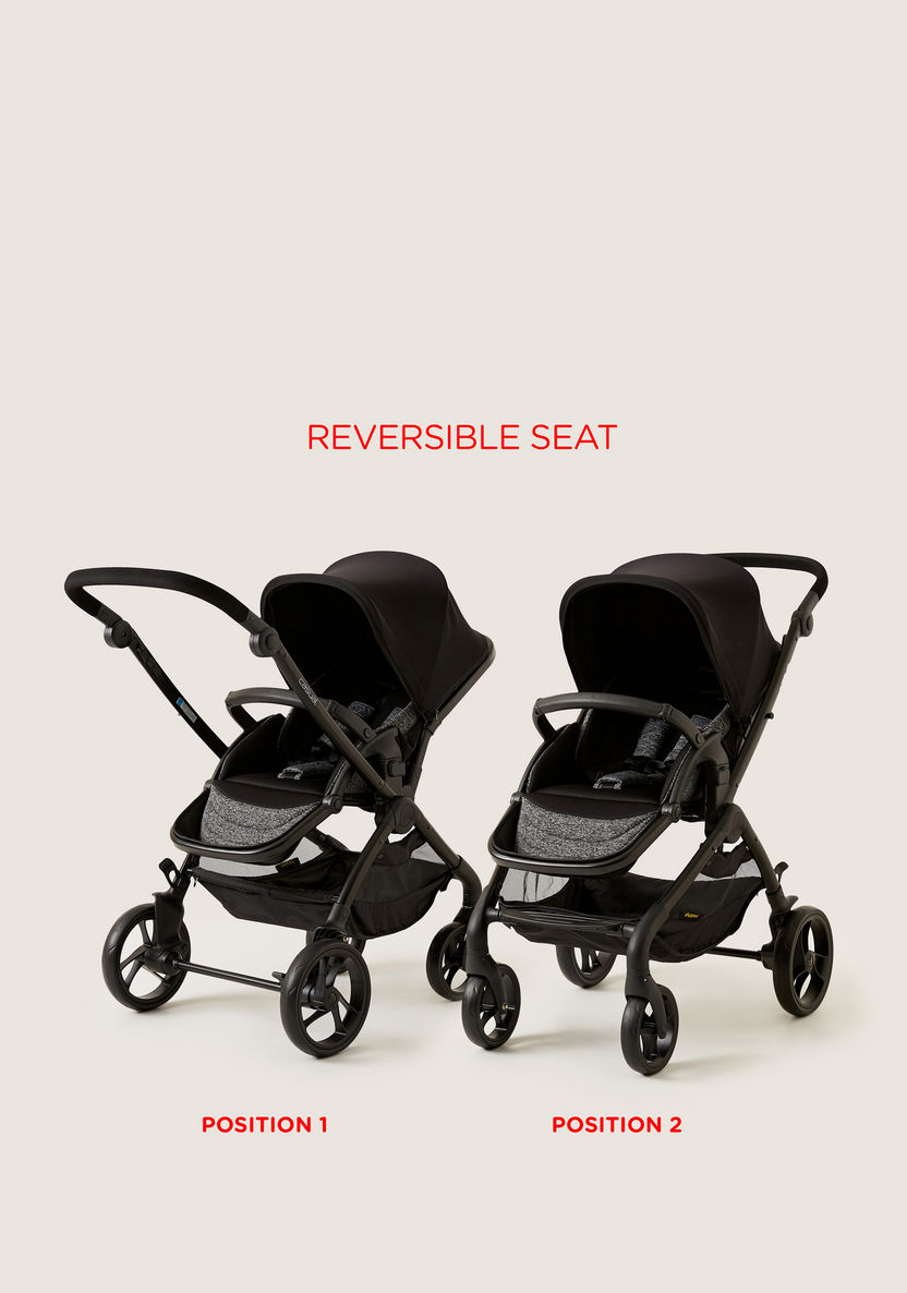 Giggles Grey and Black Casual Stroller with 3 Position Backrest Adjustment (Upto 3 years) -Strollers-image-9