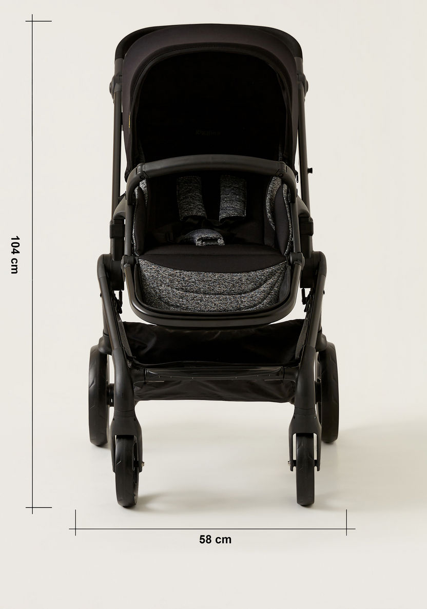 Giggles Grey and Black Casual Stroller with 3 Position Backrest Adjustment (Upto 3 years) -Strollers-image-11