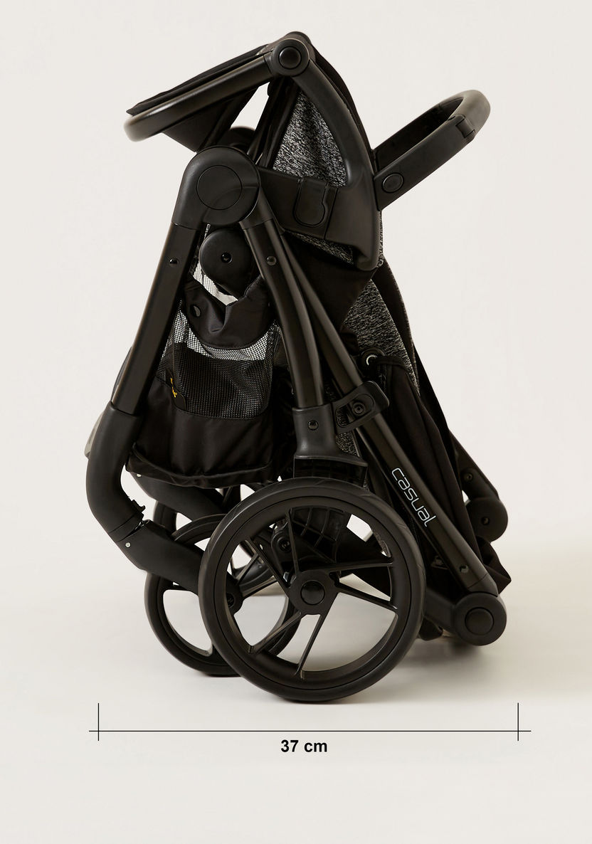 Giggles Grey and Black Casual Stroller with 3 Position Backrest Adjustment (Upto 3 years) -Strollers-image-13