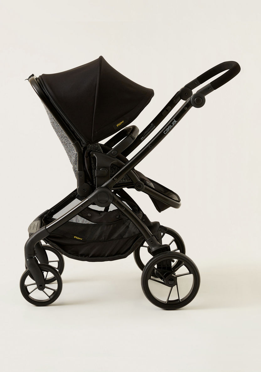 Giggles Grey and Black Casual Stroller with 3 Position Backrest Adjustment (Upto 3 years) -Strollers-image-2