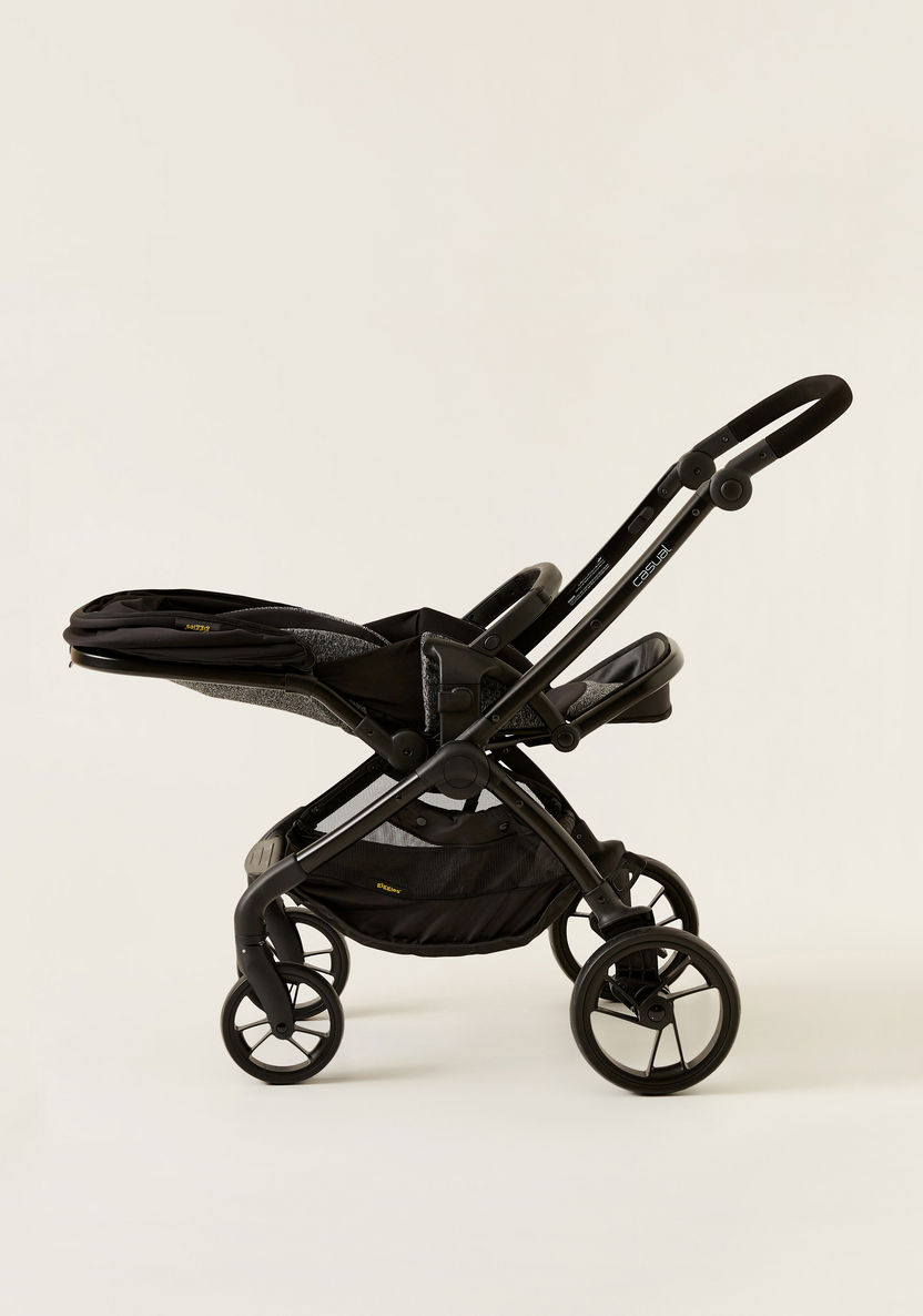 Giggles Grey and Black Casual Stroller with 3 Position Backrest Adjustment (Upto 3 years) -Strollers-image-3
