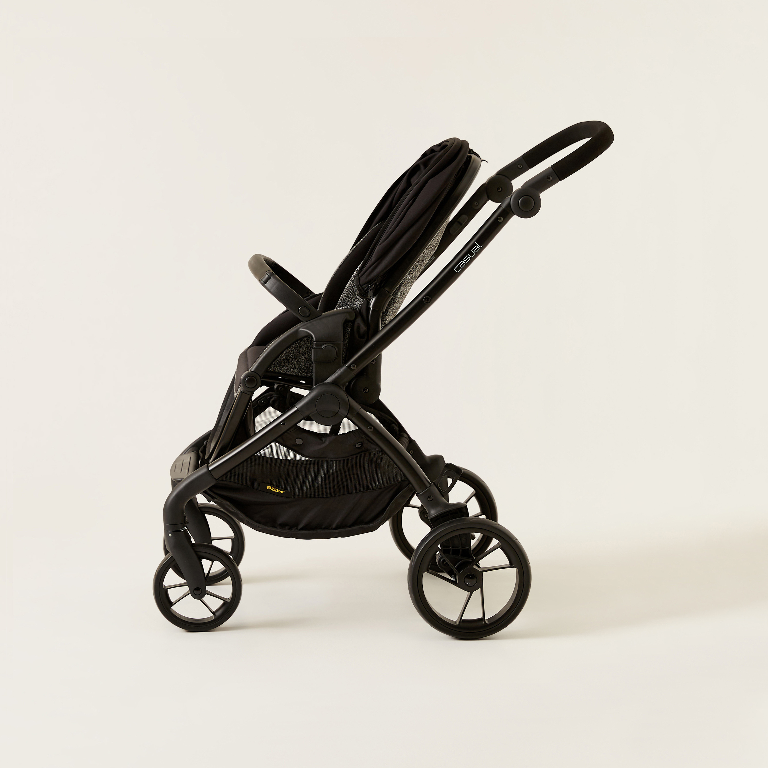 Giggles Grey and Black Casual Stroller with 3 Position Backrest Adjustment (Upto 3 years) -baby-gear-strollersandprams-strollers-image-6