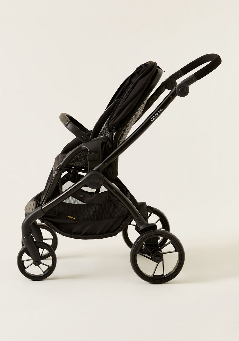 Giggles Grey and Black Casual Stroller with 3 Position Backrest Adjustment (Upto 3 years) -Strollers-image-5