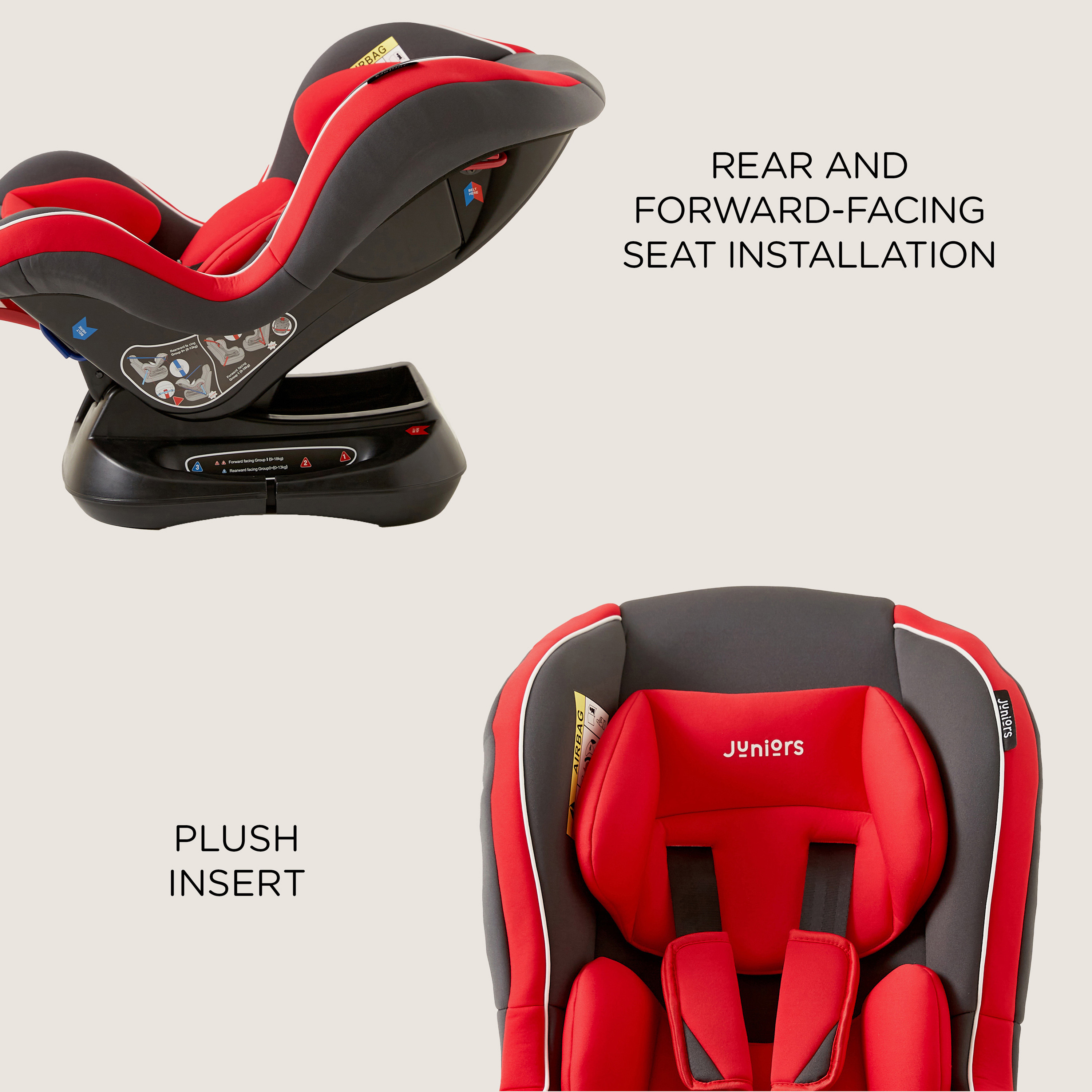 مقعد سيارة للأطفال من جونيورز تشالنجر - أحمر (حتى 4 سنوات)-baby-gear-carseats-image-6