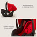 Juniors Anne Infant Car Seat - Black/Red (Up to 1 year)-Car Seats-thumbnail-8