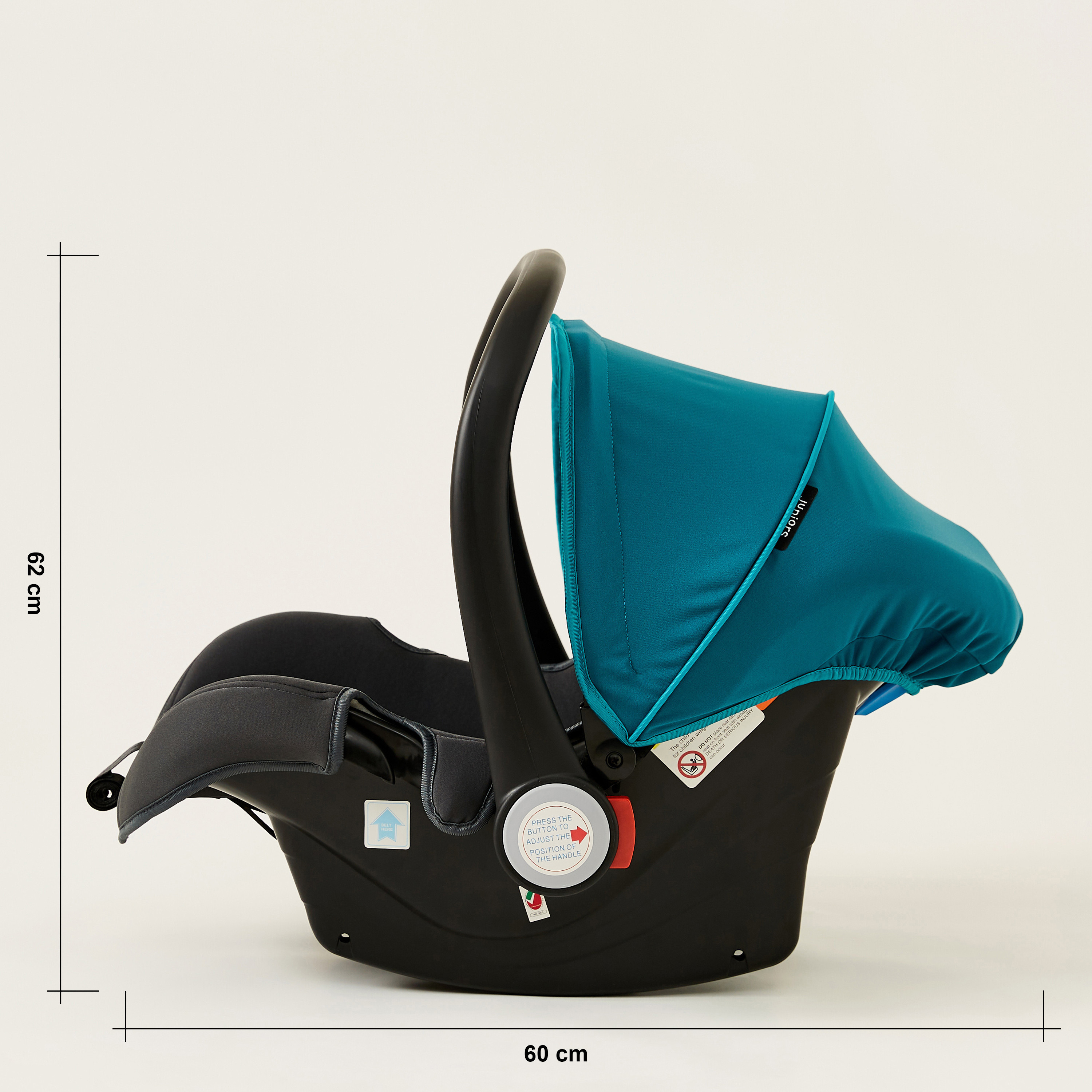 Juniors Anne Infant Car Seat - Black/Teal (Up to 1 year)-baby-gear-carseats-image-11
