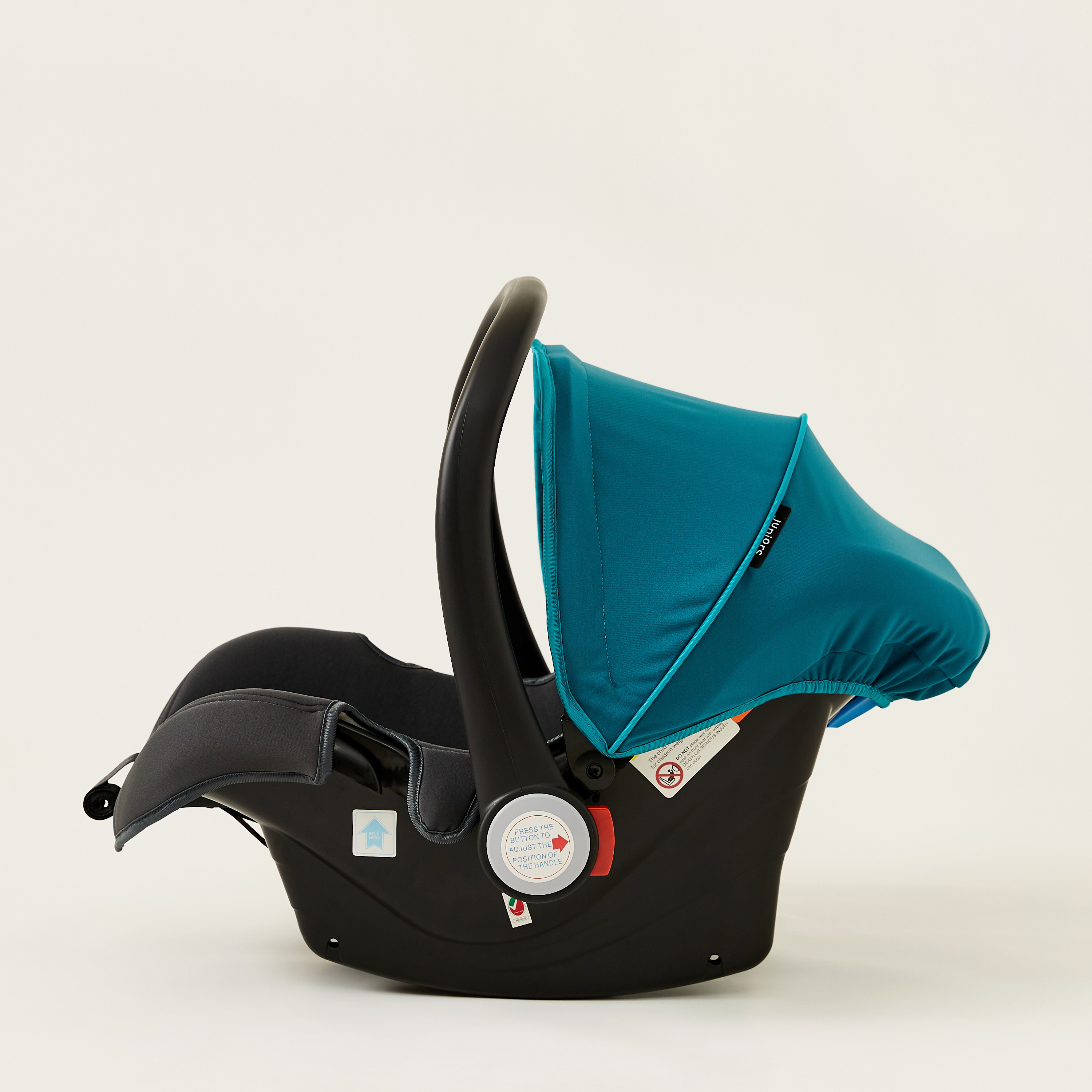 Juniors Anne Infant Car Seat - Black/Teal (Up to 1 year)-baby-gear-carseats-image-3