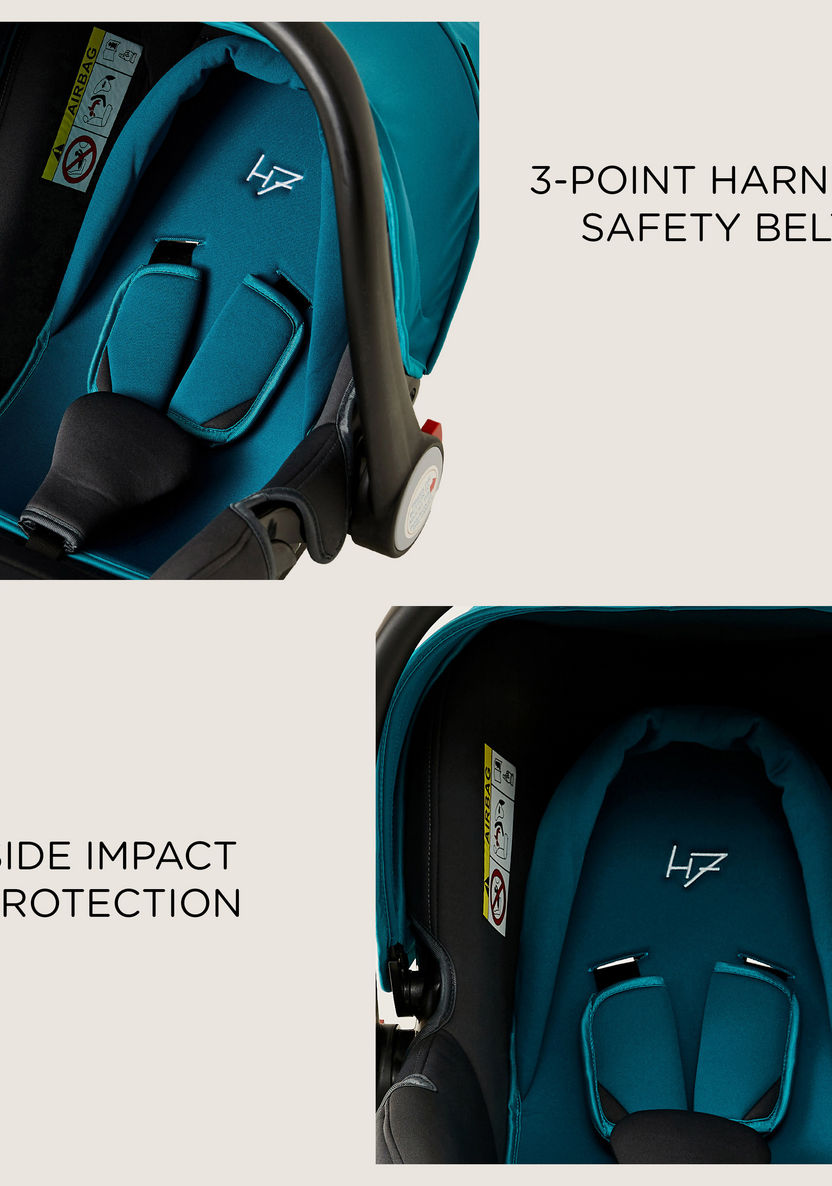 Juniors Anne Infant Car Seat - Black/Teal (Up to 1 year)-Car Seats-image-7