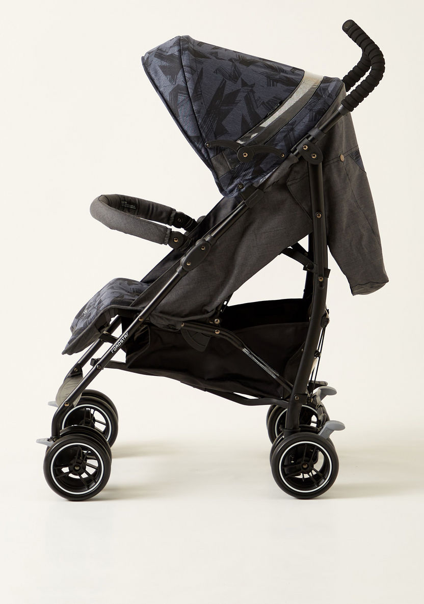 Juniors Roadstar Jigsaw Denim Navy Stone Baby Buggy with Multi-Position Reclining Seat-Buggies-image-6