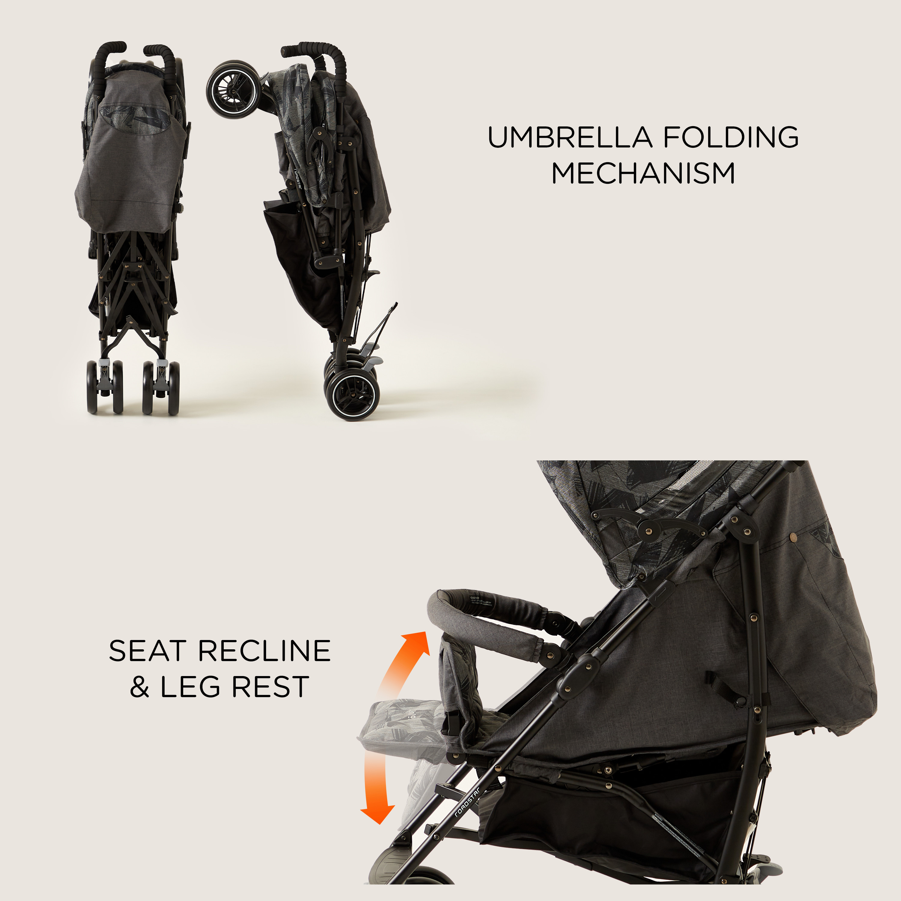 عربة أطفال رودستار جيجساو دينم دارك نايت مع مقعد إمالة متعدد الأوضاع من جونيورز-baby-gear-strollersandprams-buggies-image-7