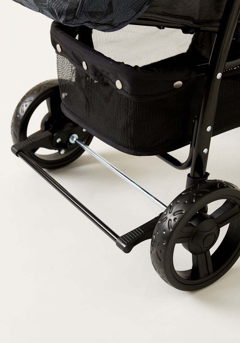 Juniors Jazz Black Jigsaw Denim Navy Stone Baby Stroller with Protective Sun Canopy (Upto 3 years)-Strollers-image-6