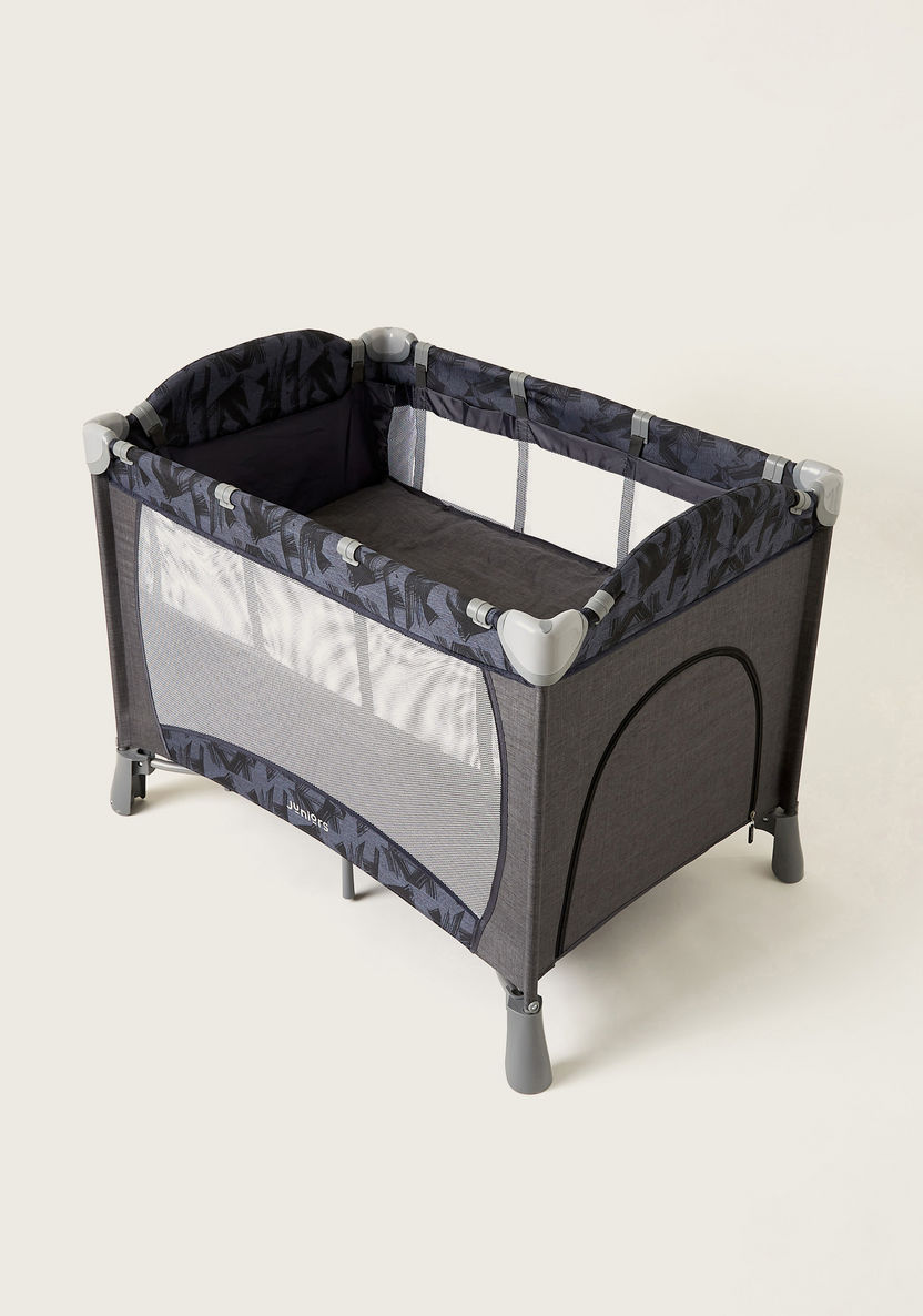 Juniors Devon Black Foldable Travel Cot with Sun Canopy (Upto 3 years)-Travel Cots-image-4