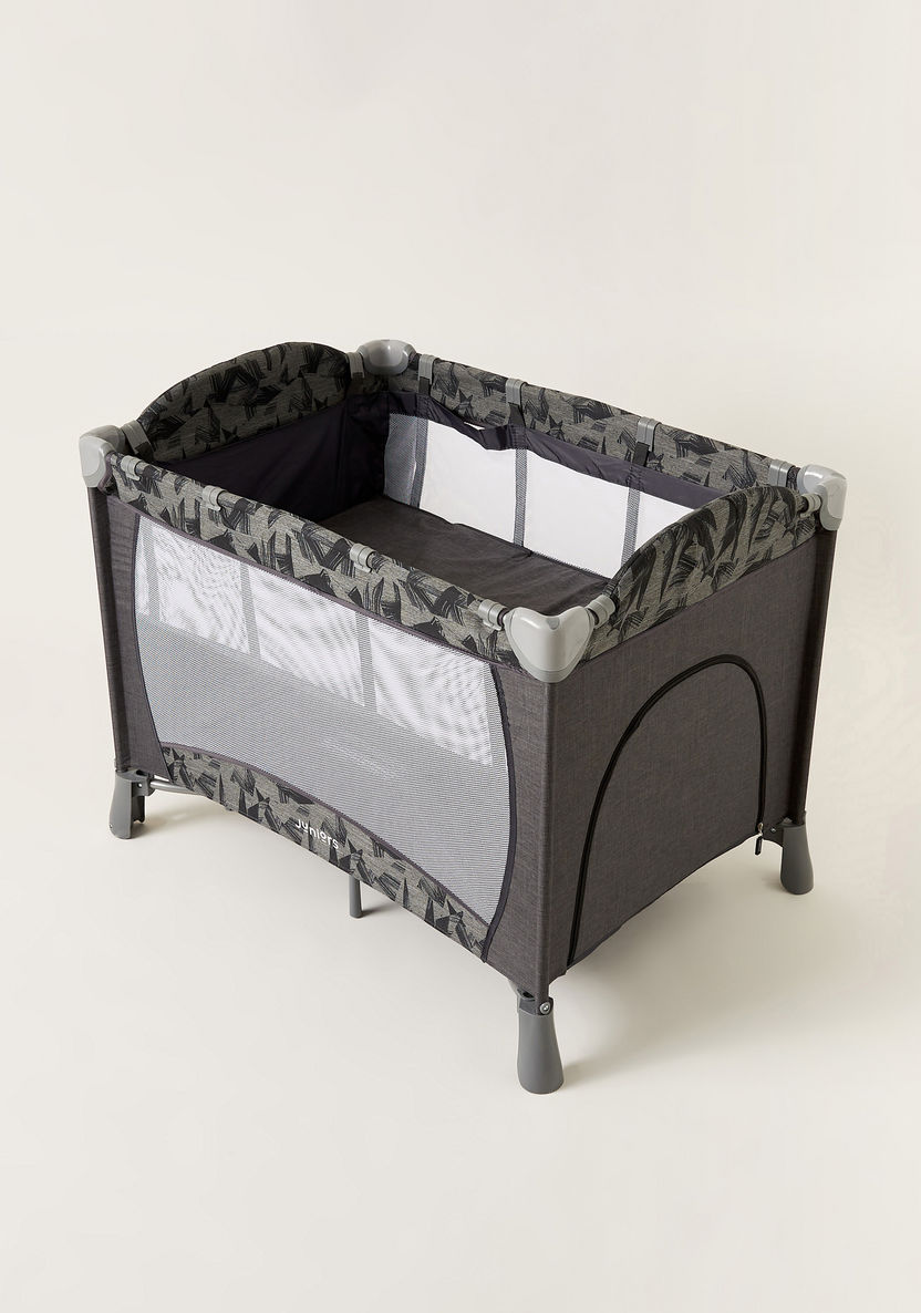 Juniors Devon Grey Foldable Travel Cot with Sun Canopy (Upto 3 years)-Travel Cots-image-4