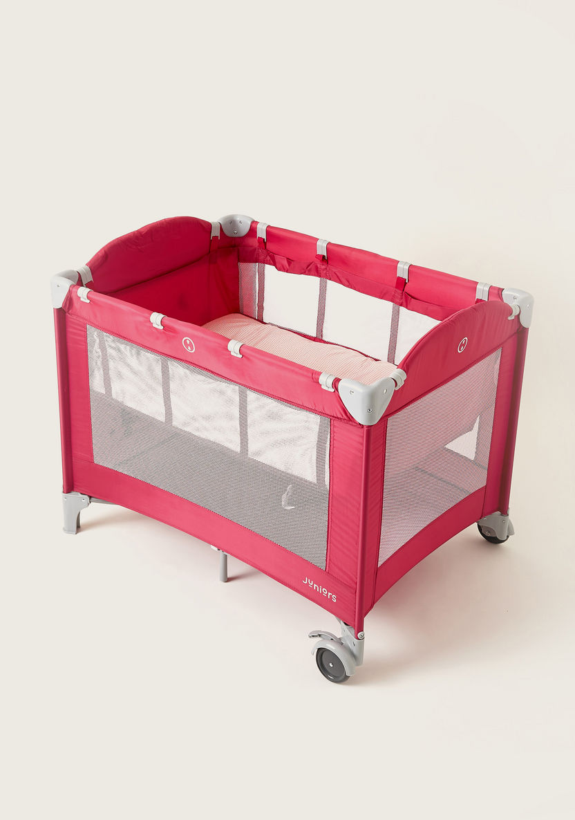 Juniors Tyson UV Violet Travel cot with Changer and Sun Canopy (Upto 3 years)-Travel Cots-image-3