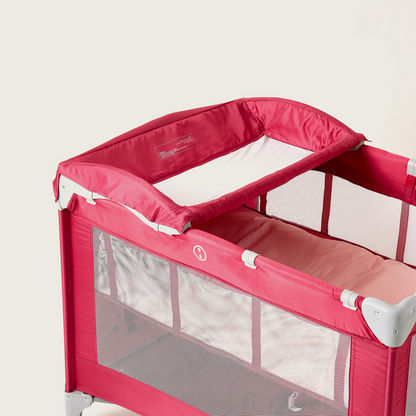 Juniors Tyson UV Violet Travel cot with Changer and Sun Canopy (Upto 3 years)