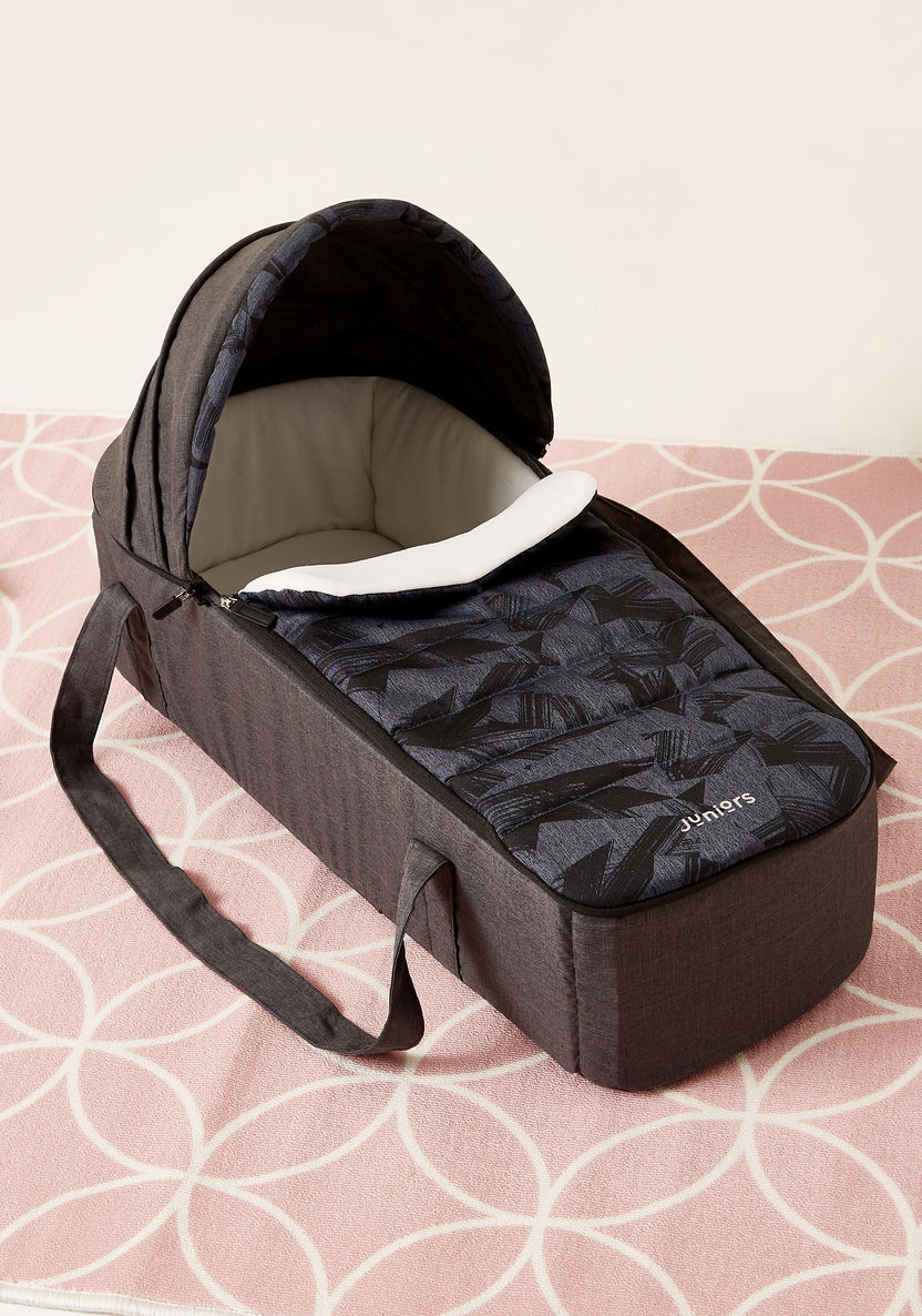 Juniors Jamie Jigsaw Black Carry Cot with Padded Lining (Upto 6 months)-Carry Cots-image-0
