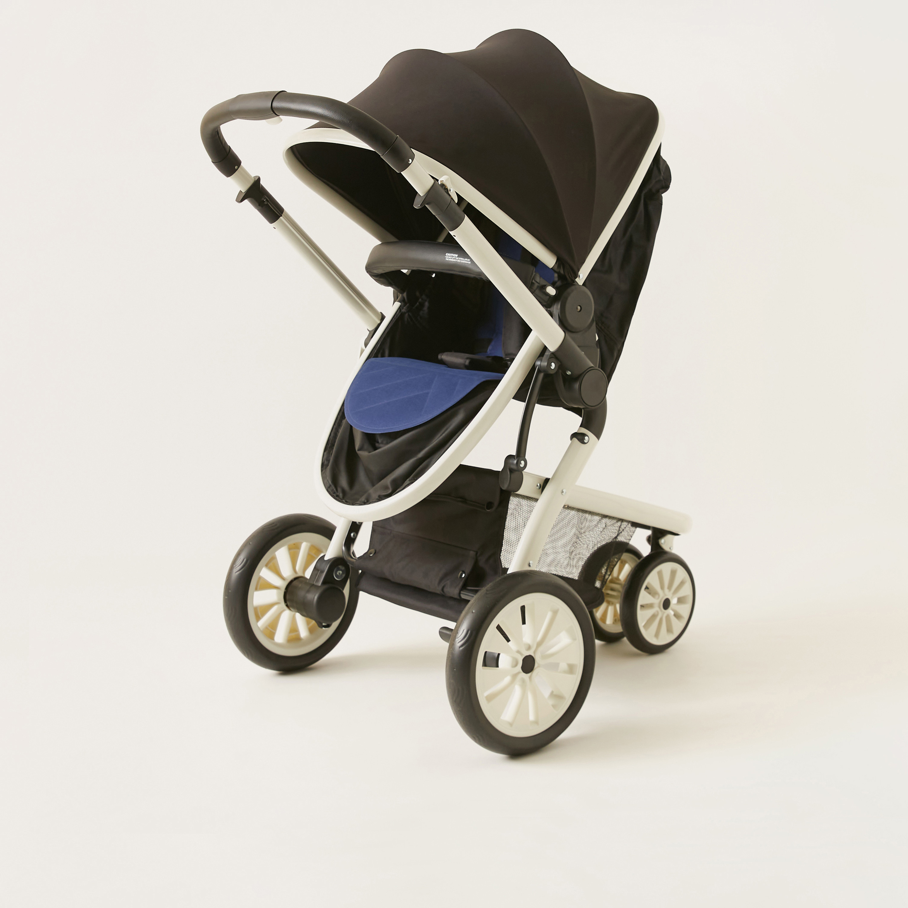 Giggles Nio Blue and Black Fountain Stroller Cum Bassinet with Canopy (Upto 3 years) -baby-gear-strollersandprams-strollers-image-2