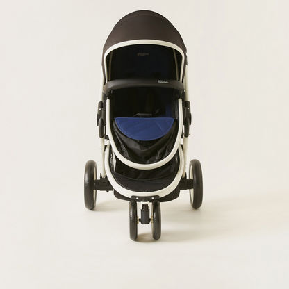 Giggles Nio Blue and Black Fountain Stroller Cum Bassinet with Canopy (Upto 3 years) 