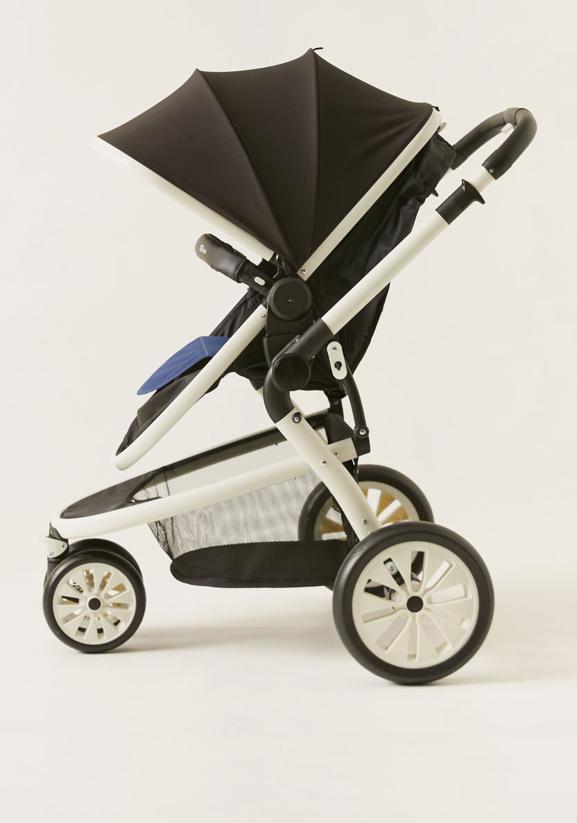 Giggles Nio Blue and Black Fountain Stroller Cum Bassinet with Canopy (Upto 3 years) -Strollers-image-3