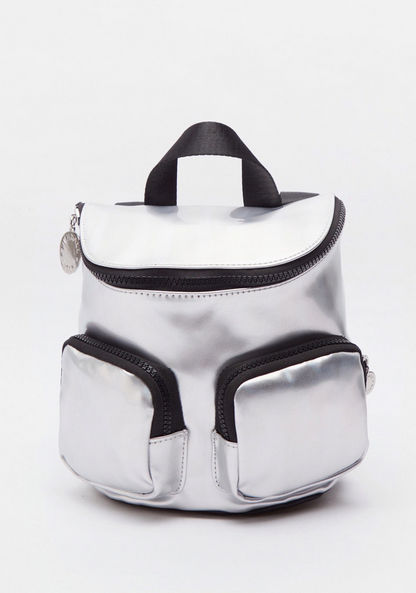 KENDALL & KYLIE Solid Backpack with Adjustable Straps and Zip Closure-Women%27s Backpacks-image-0