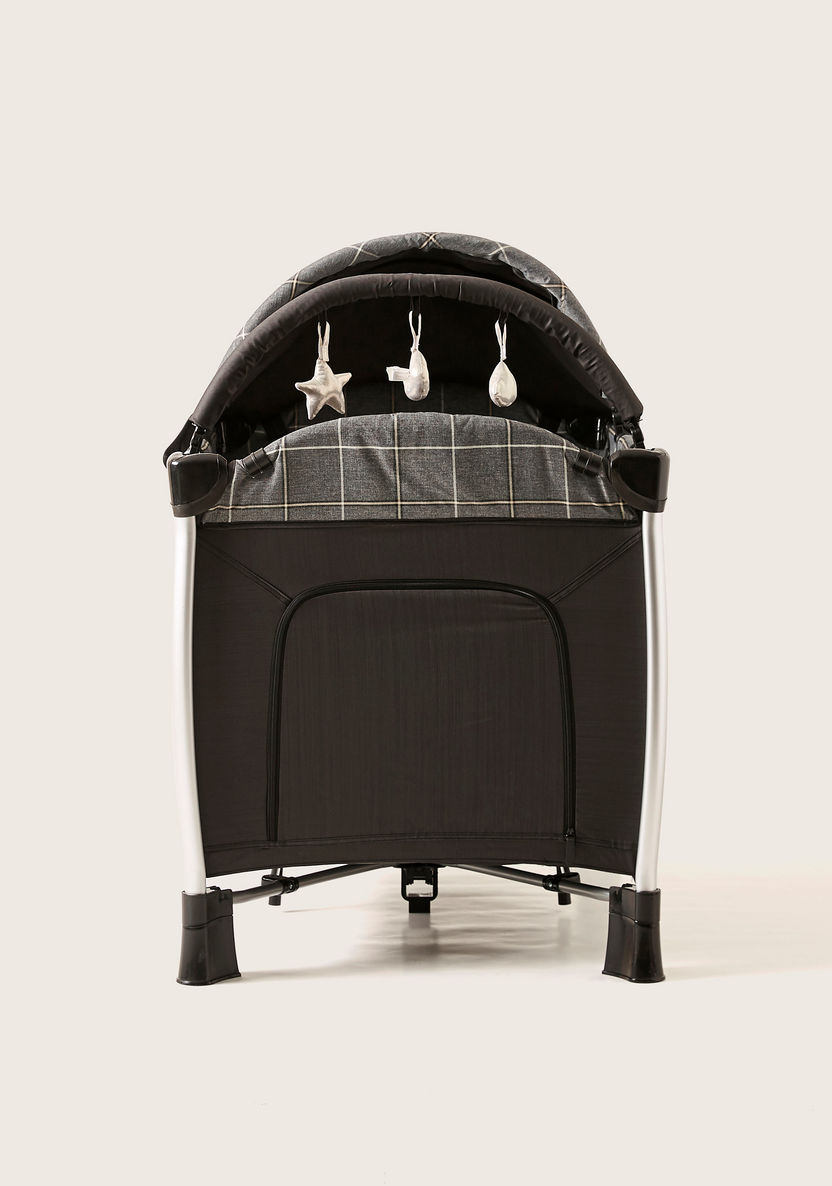 Giggles Bedford Black Travel Cot with Canopy and Attached Play Toys (Upto 3 years)-Travel Cots-image-4