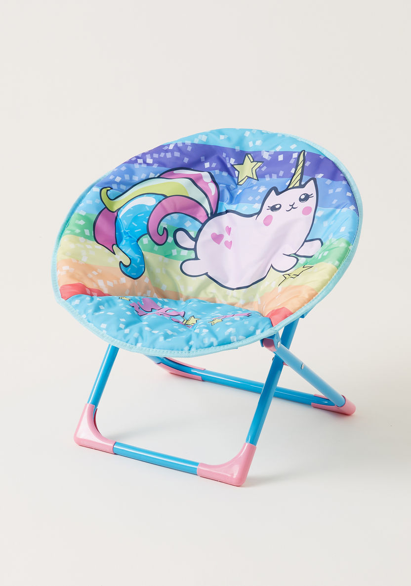 Juniors Cat Print Moon Chair-Chairs and Tables-image-1