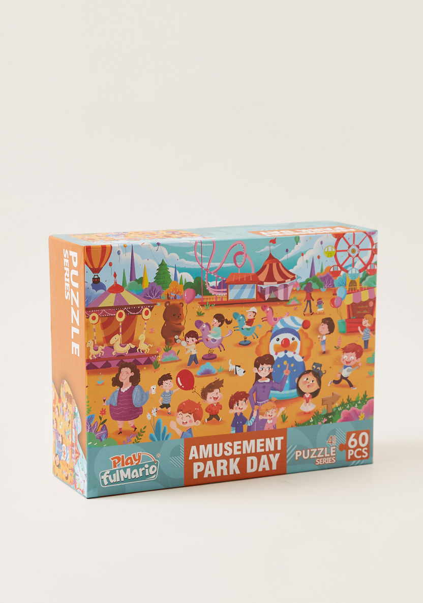Haoxiang Amusement Park Jigsaw Puzzle - 60 Pieces-Blocks%2C Puzzles and Board Games-image-0