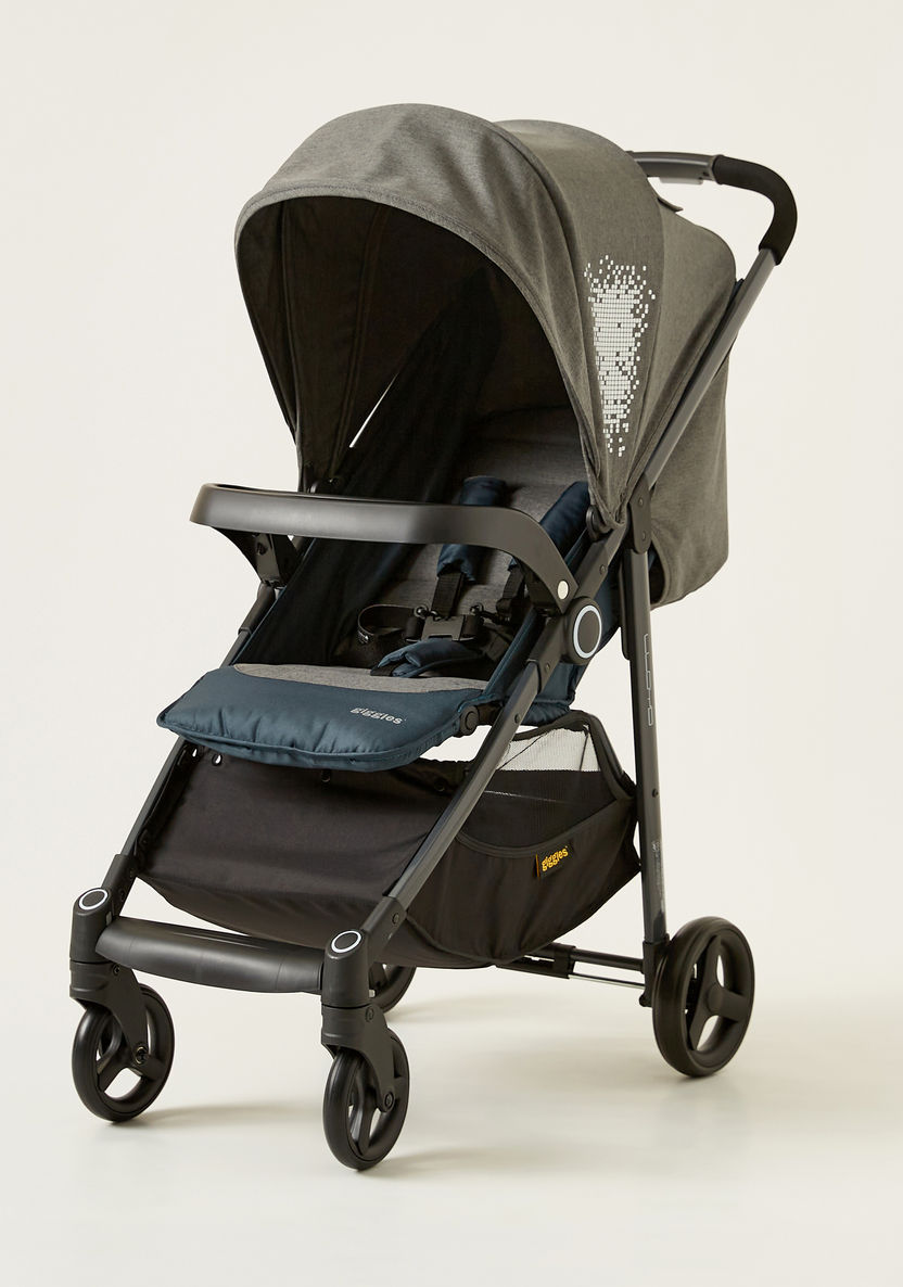 Giggles Lloyd Dark Grey Stroller with Car Seat Travel System (Upto  3 years)-Modular Travel Systems-image-3