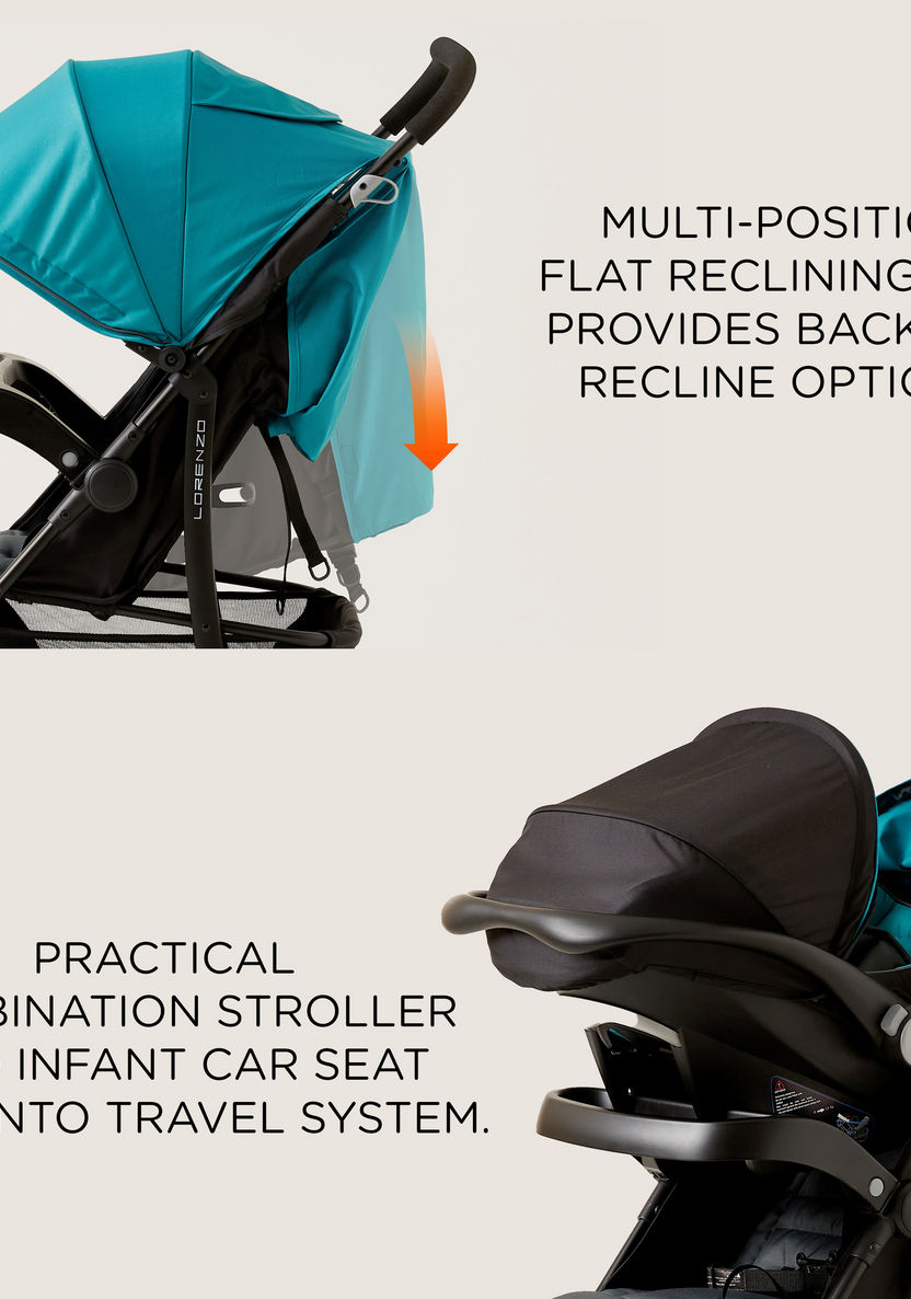 Juniors Lorenzo Green Stroller with Car Seat Travel System (Upto 3 years) -Modular Travel Systems-image-12