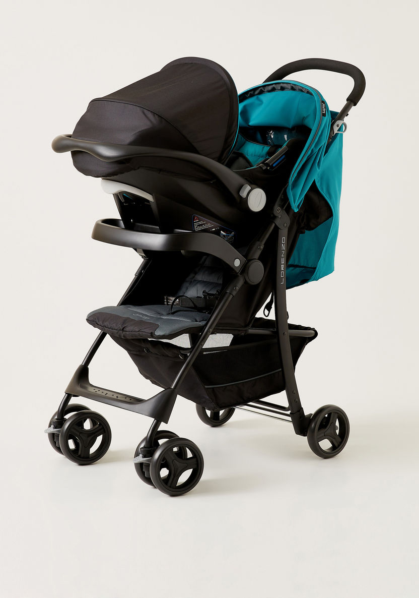 Juniors Lorenzo Green Stroller with Car Seat Travel System (Upto 3 years) -Modular Travel Systems-image-1