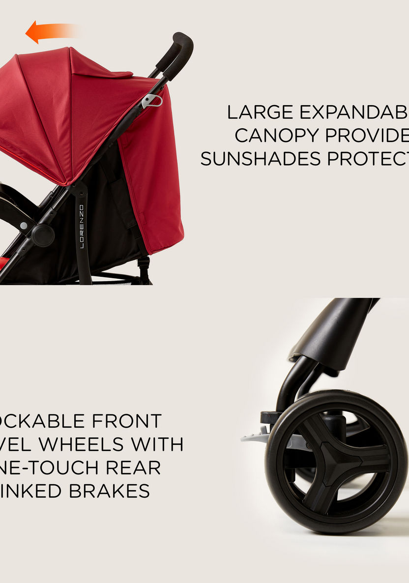 Juniors Lorenzo Red Stroller with Car Seat Travel System (Upto 3 years) -Modular Travel Systems-image-13