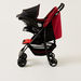 Juniors Lorenzo Red Stroller with Car Seat Travel System (Upto 3 years) -Modular Travel Systems-thumbnail-2