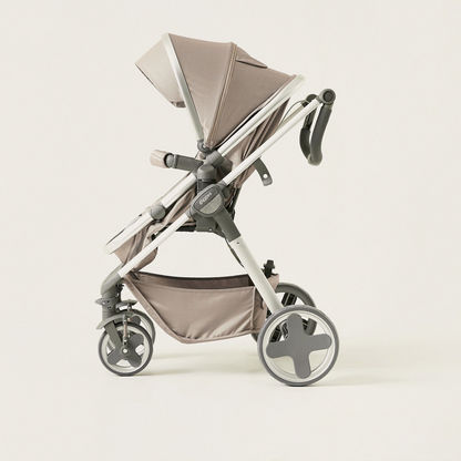 Giggles Tulip Khaki Convertible Stroller Cum Bassinet with 3 Position Reclining Seat (Upto 3 years) 
