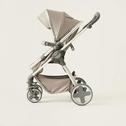 Giggles Tulip Khaki Convertible Stroller Cum Bassinet with 3 Position Reclining Seat (Upto 3 years) 
