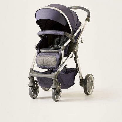 Giggles Tulip Navy Convertible Stroller Cum Bassinet with 3 Position Reclining Seat (Upto 3 years) -Strollers-image-0