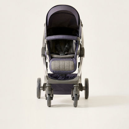 Giggles Tulip Navy Convertible Stroller Cum Bassinet with 3 Position Reclining Seat (Upto 3 years) 