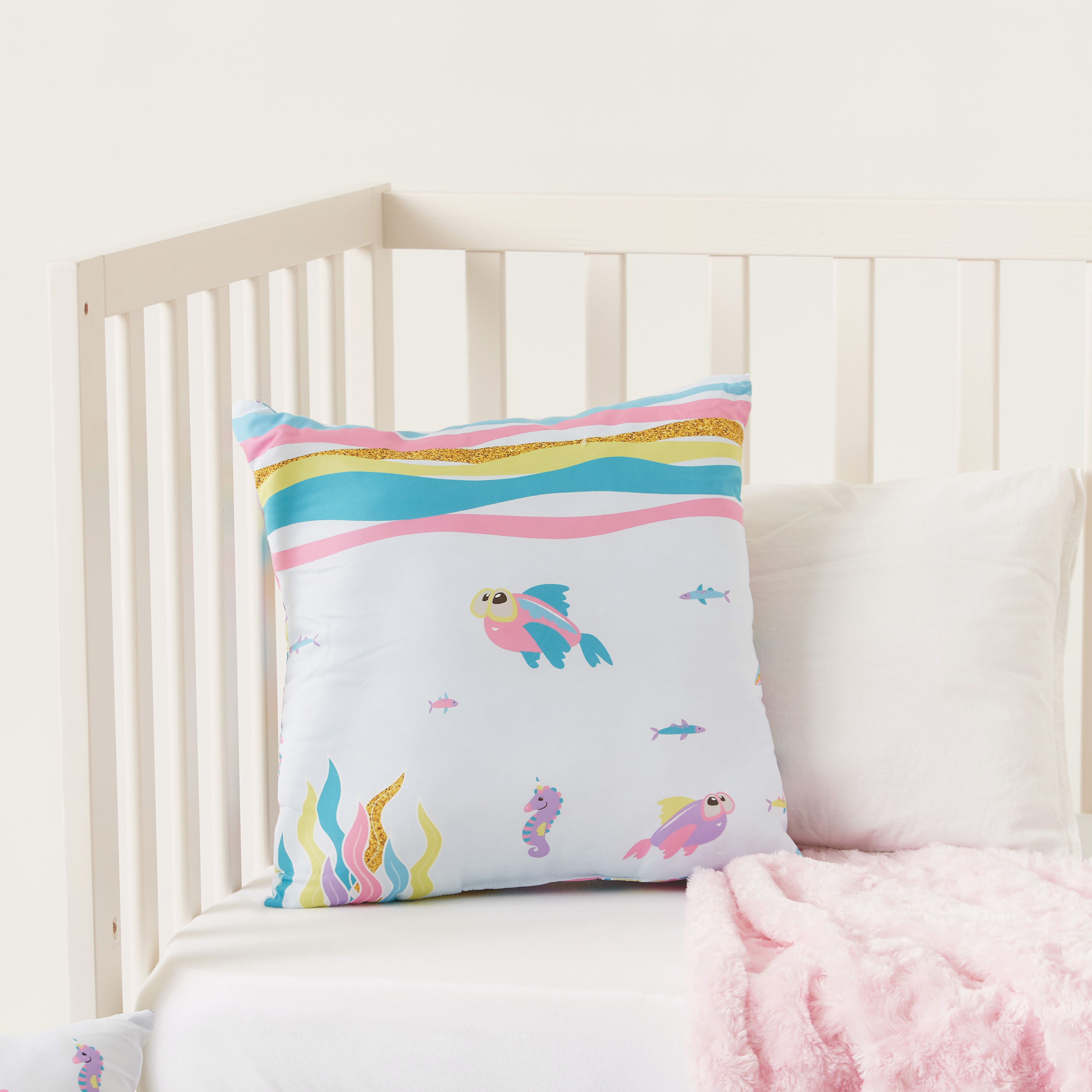 Buy Juniors Mermaid Printed Cushion Online Mothercare Bahrain