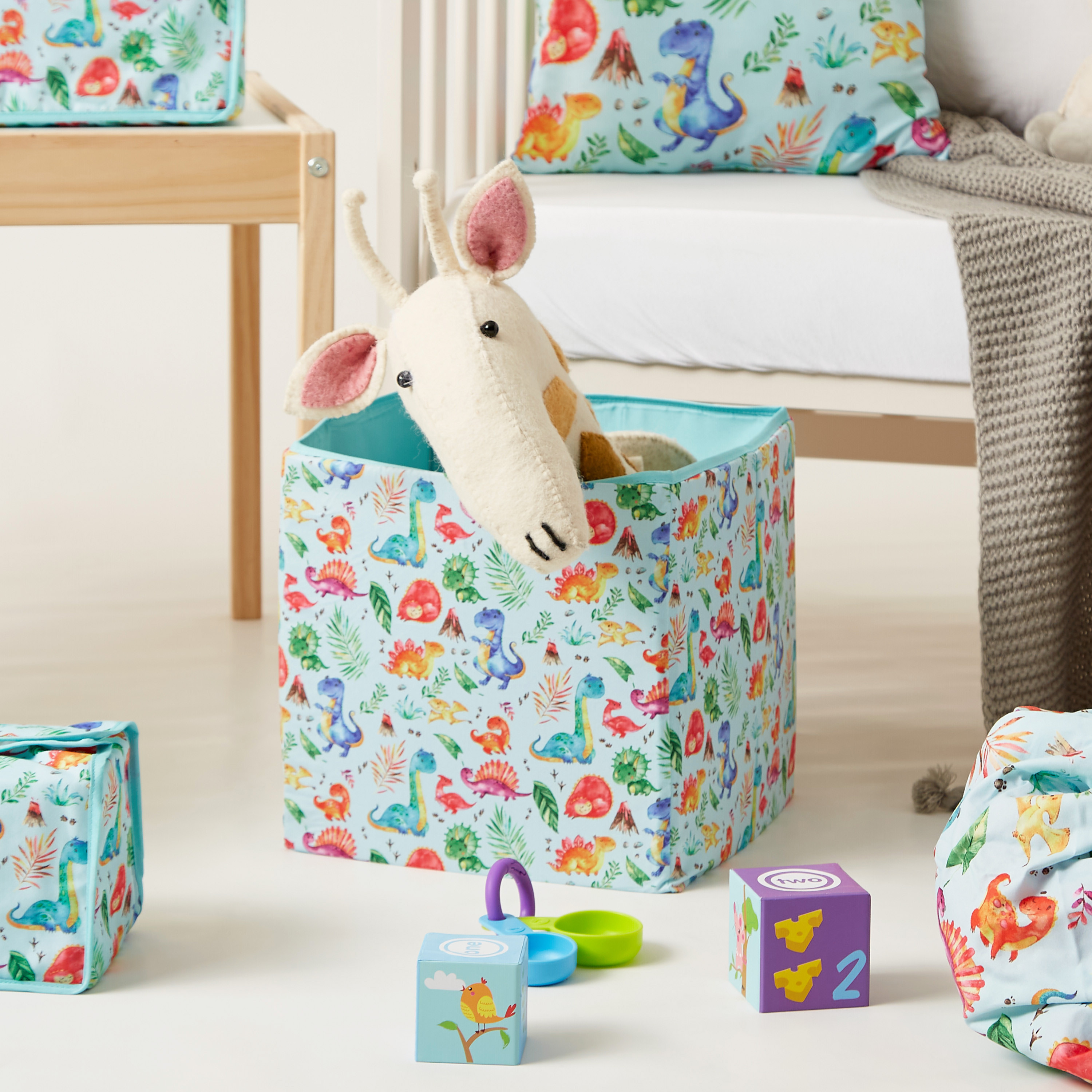 Juniors Dinosaur Print Storage Box-baby-nursery-roomdecor-image-1