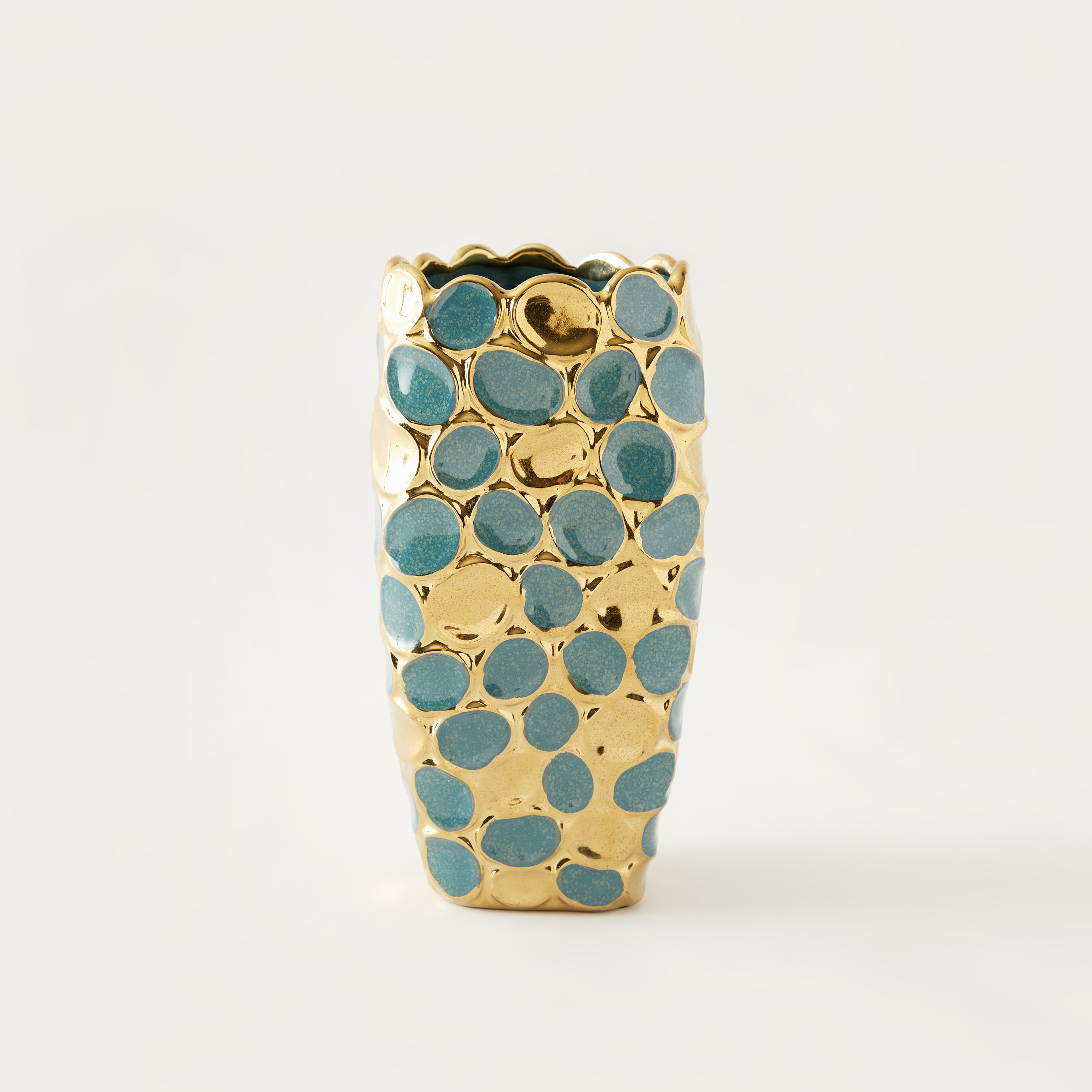 Shop Nomadic Seashore Textured Vase - 14x12x28 cms Online | Centrepoint KSA